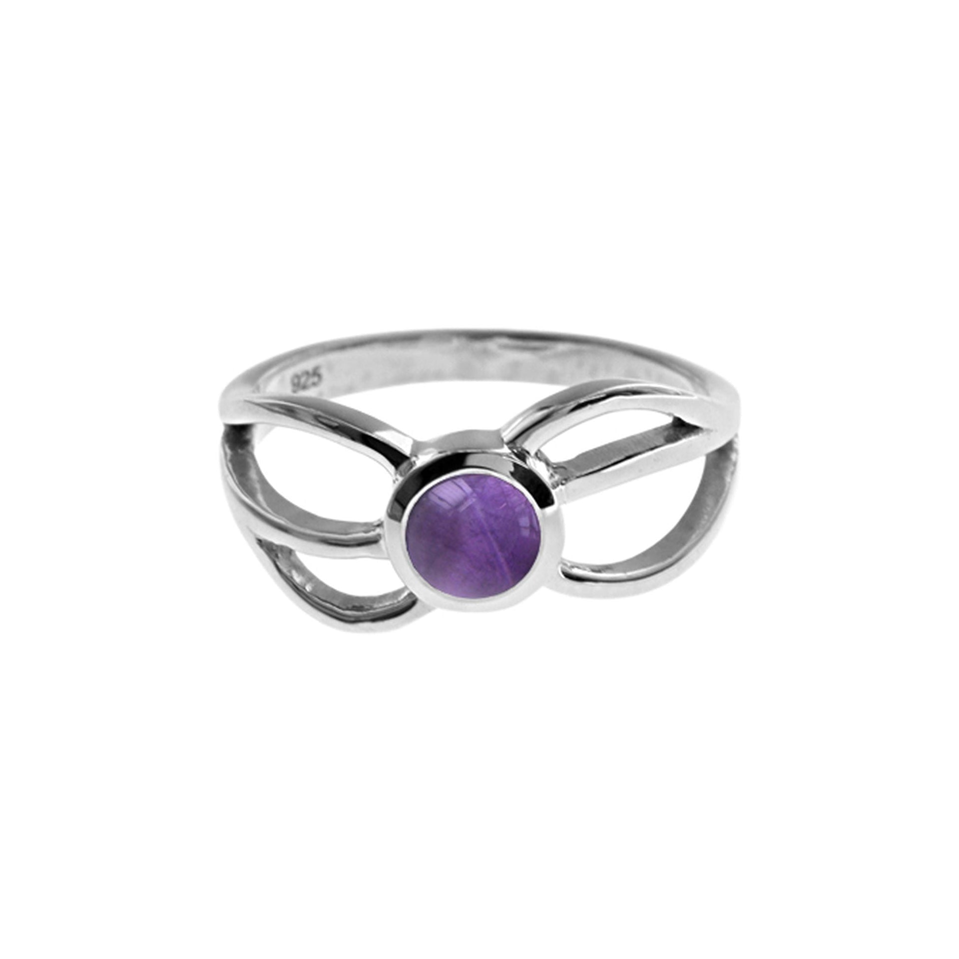 Amy triple wave amethyst ring