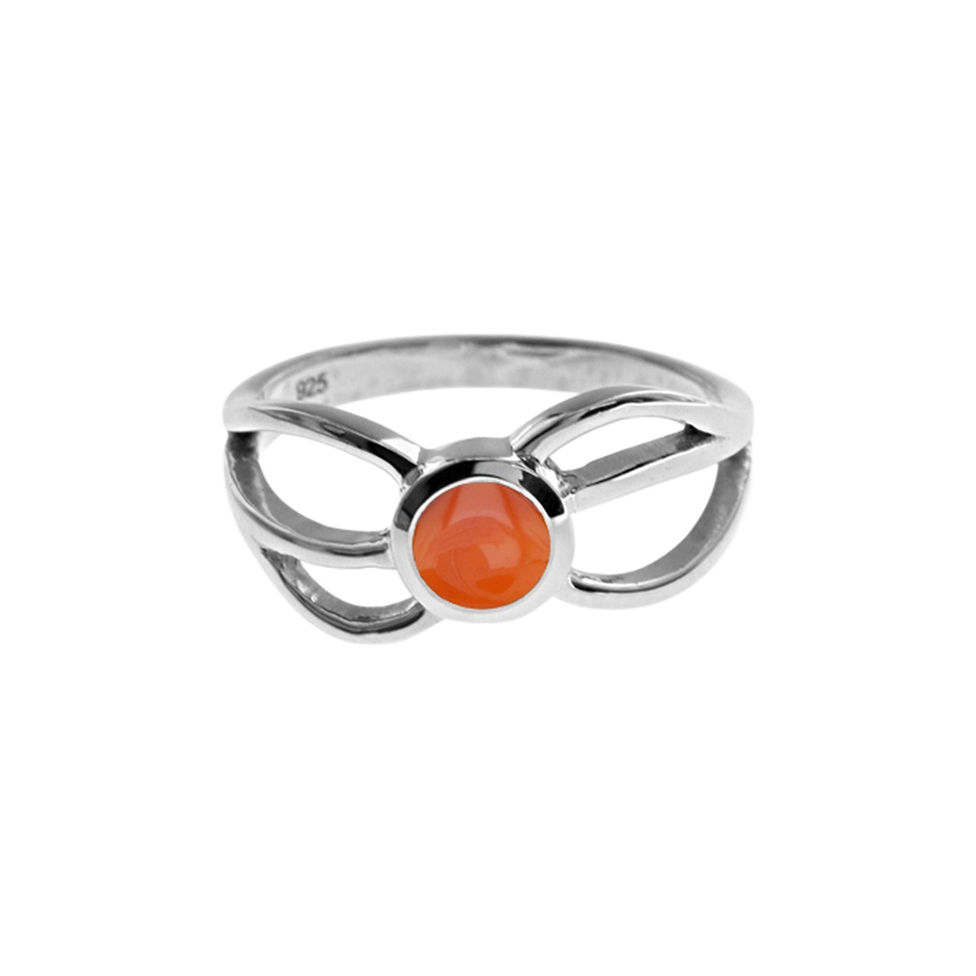 Amy triple wave carnelian ring