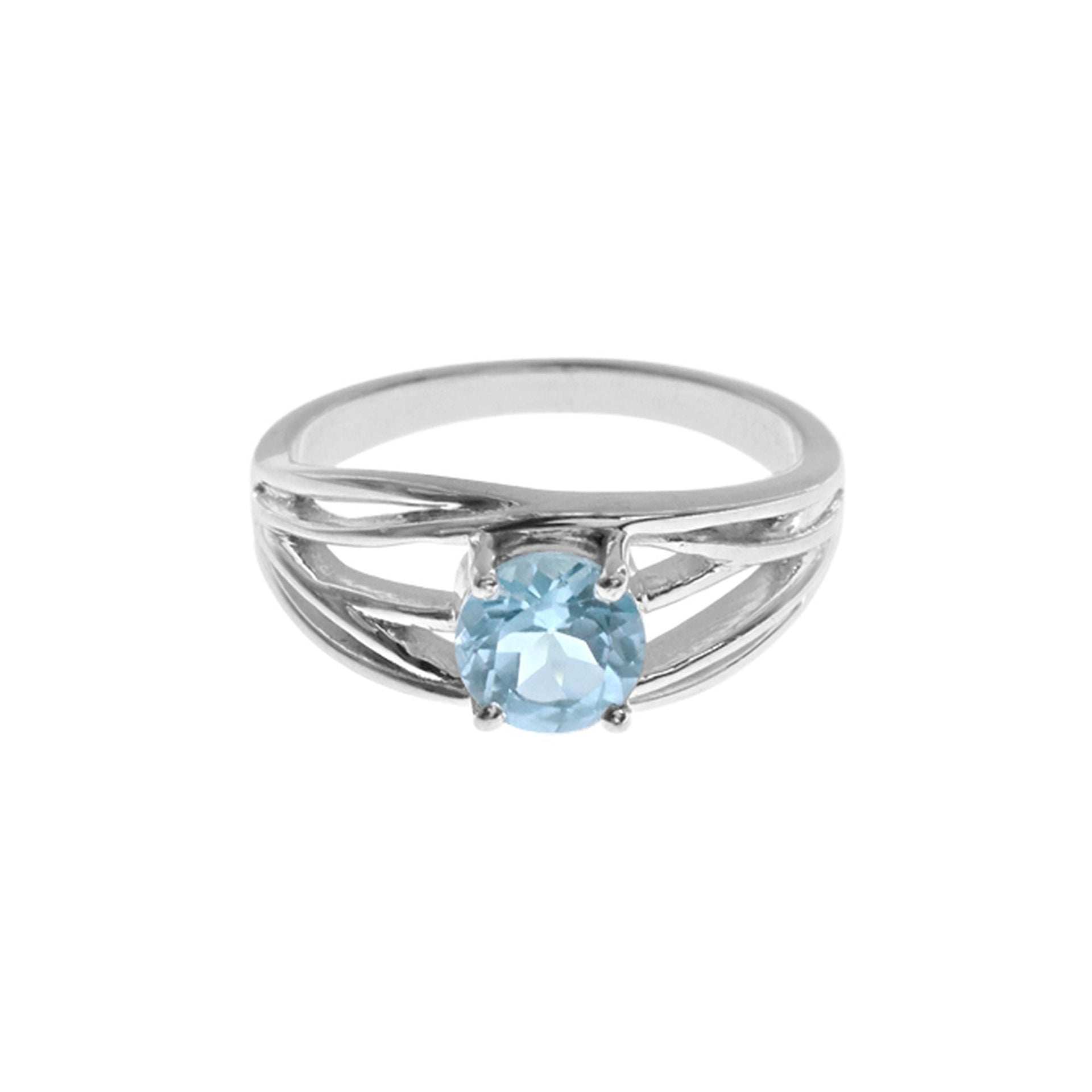 Kara blue topaz multi-strand band ring