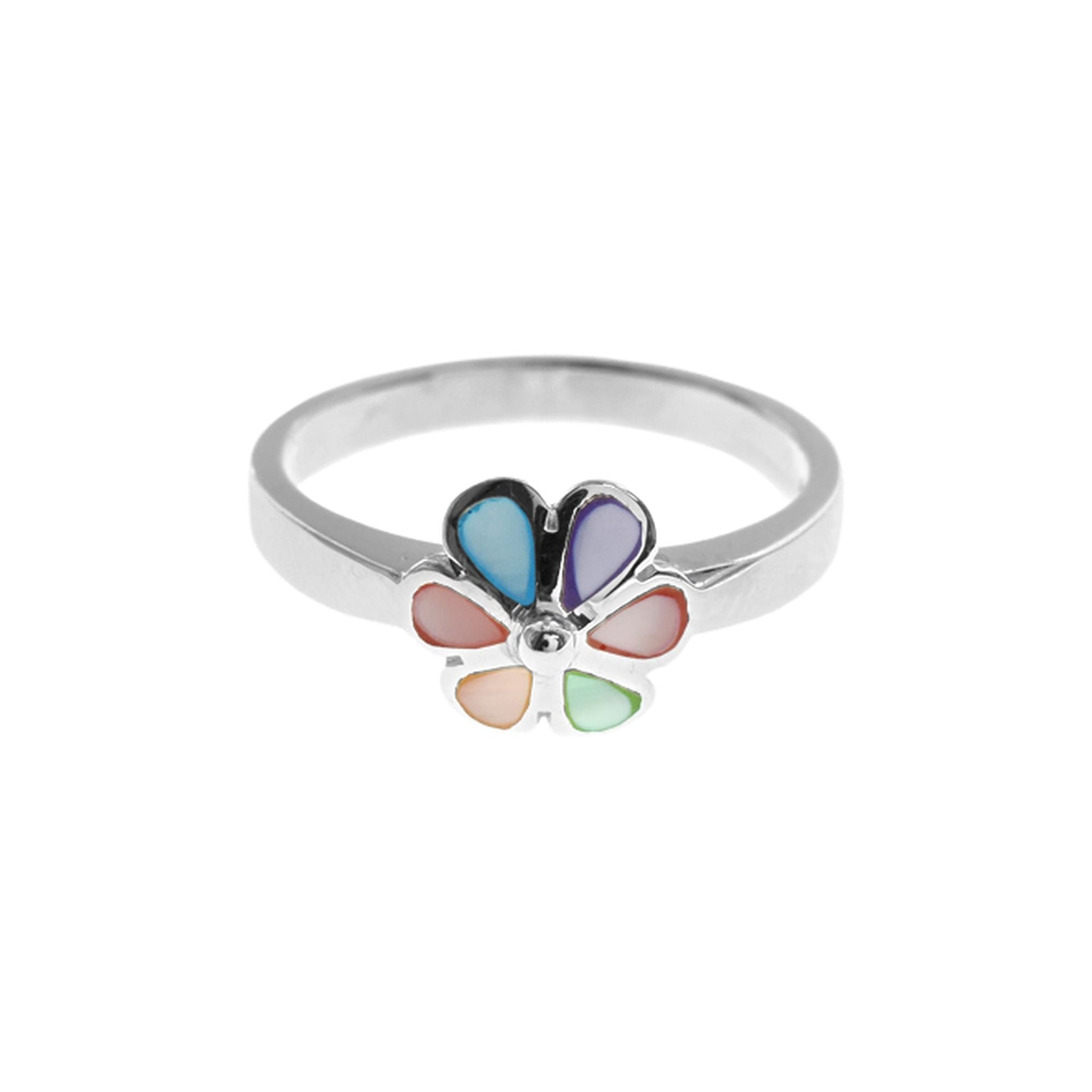 Bronwen mother of pearl dinky flower ring