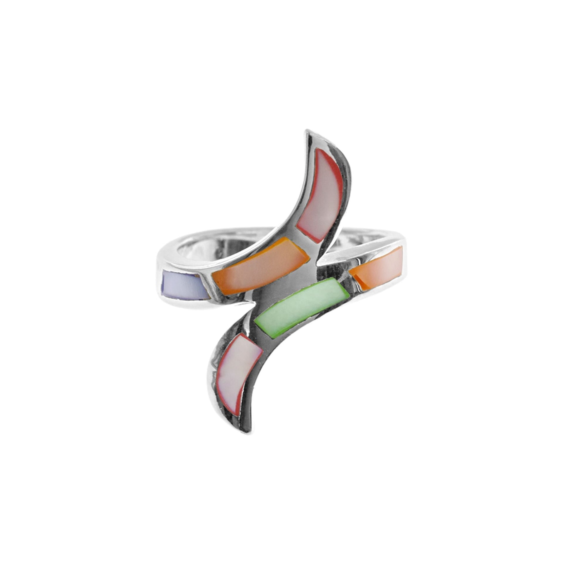 Bronwen mother of pearl overlapped ring