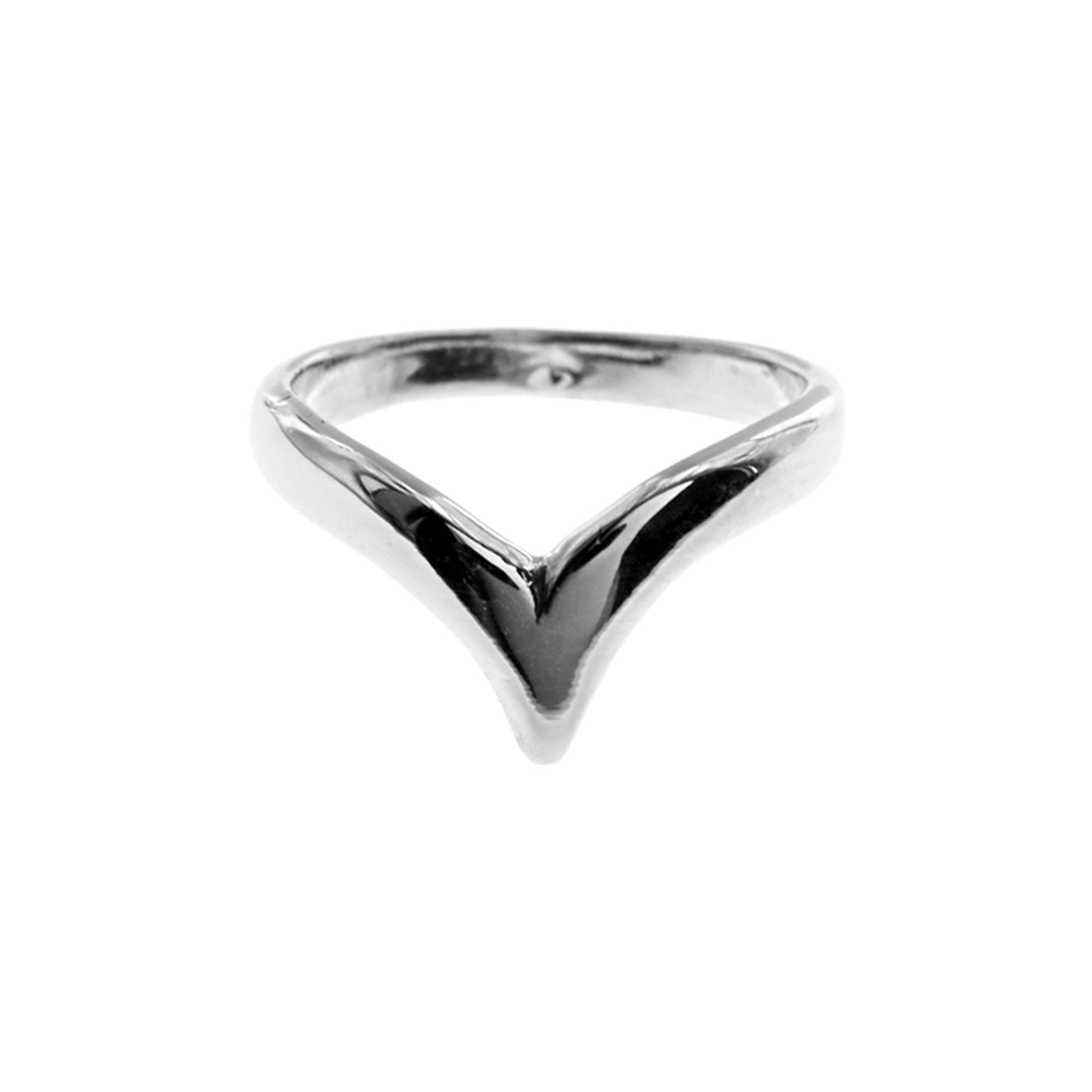 Bria tapered steep wishbone ring