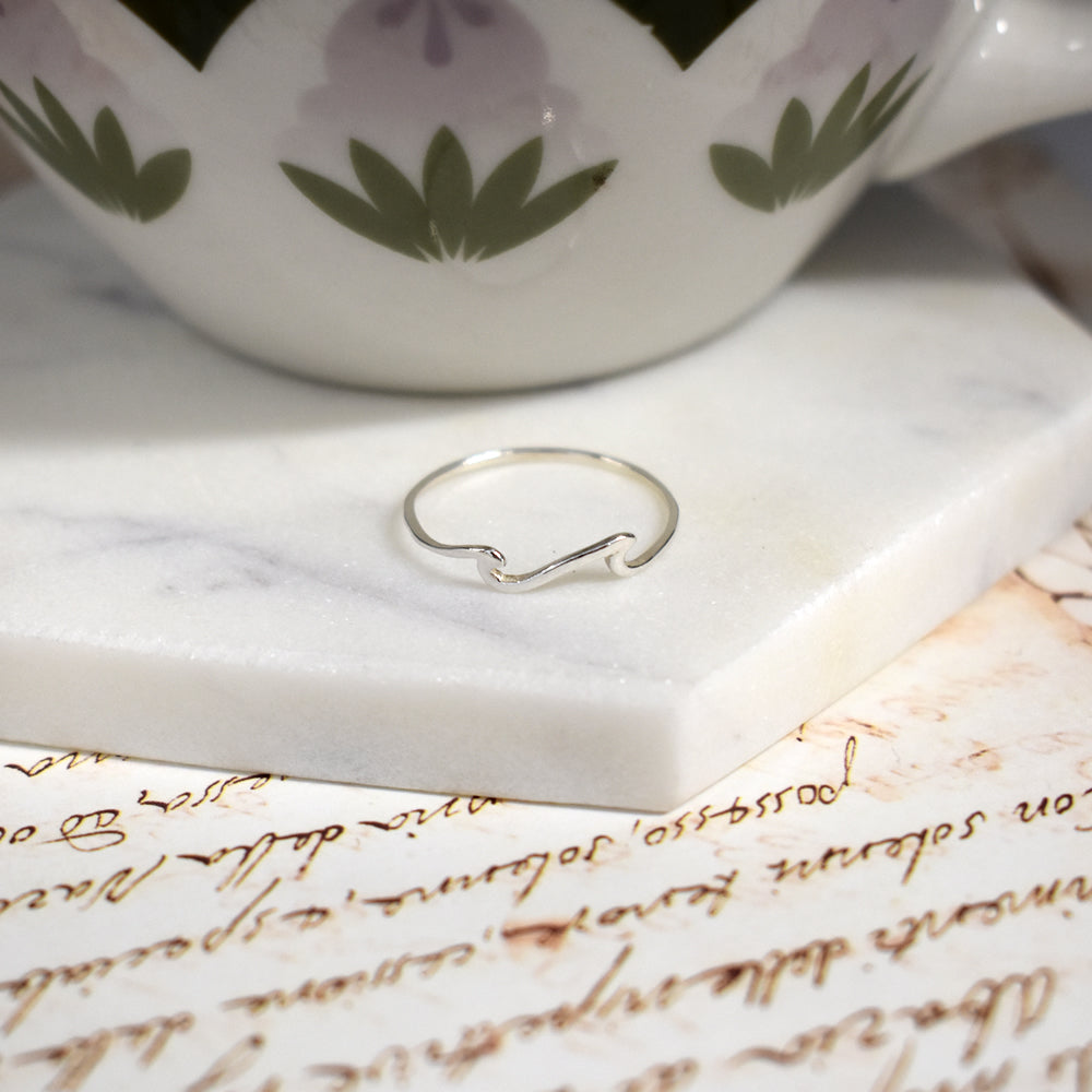 Smile double wave ring