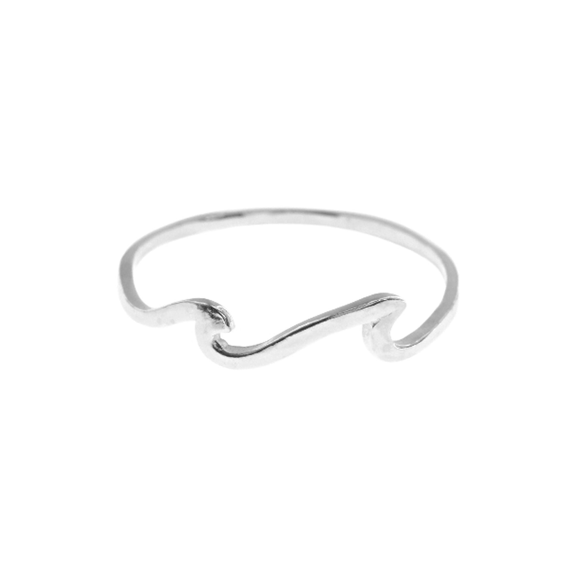 Smile double wave ring