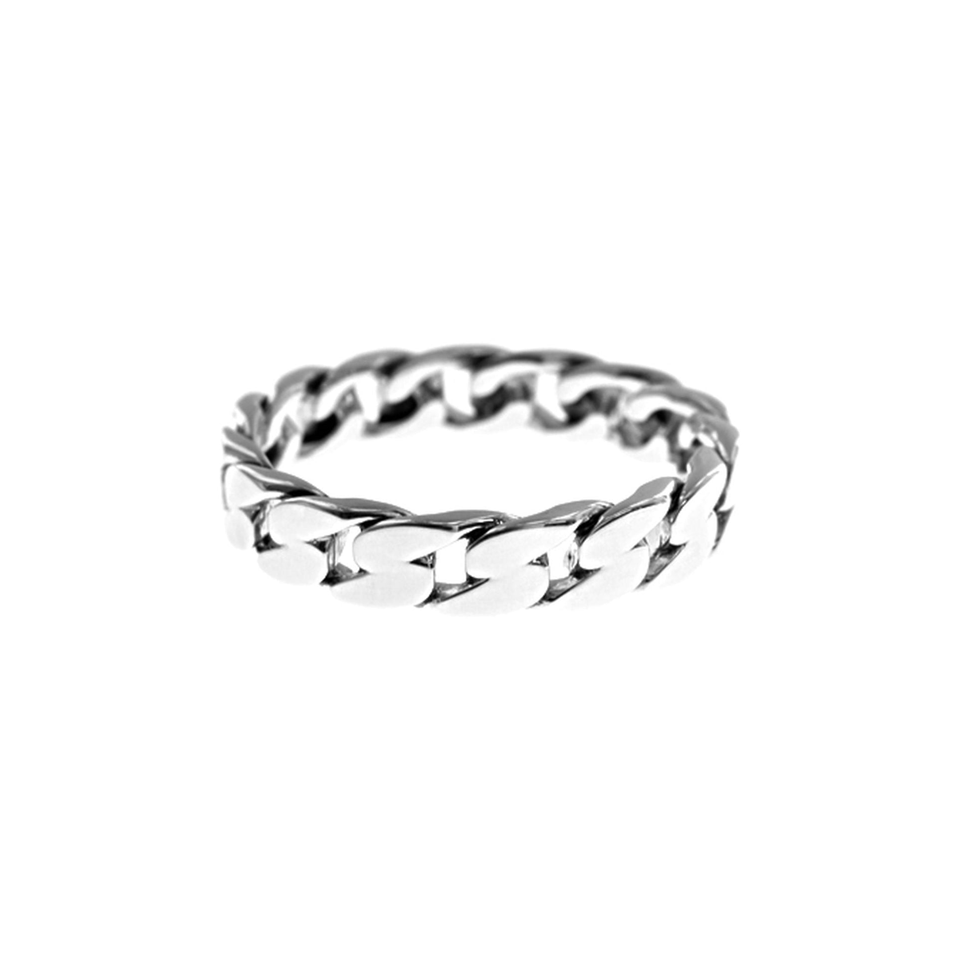 Skyla chunky curb chain band ring