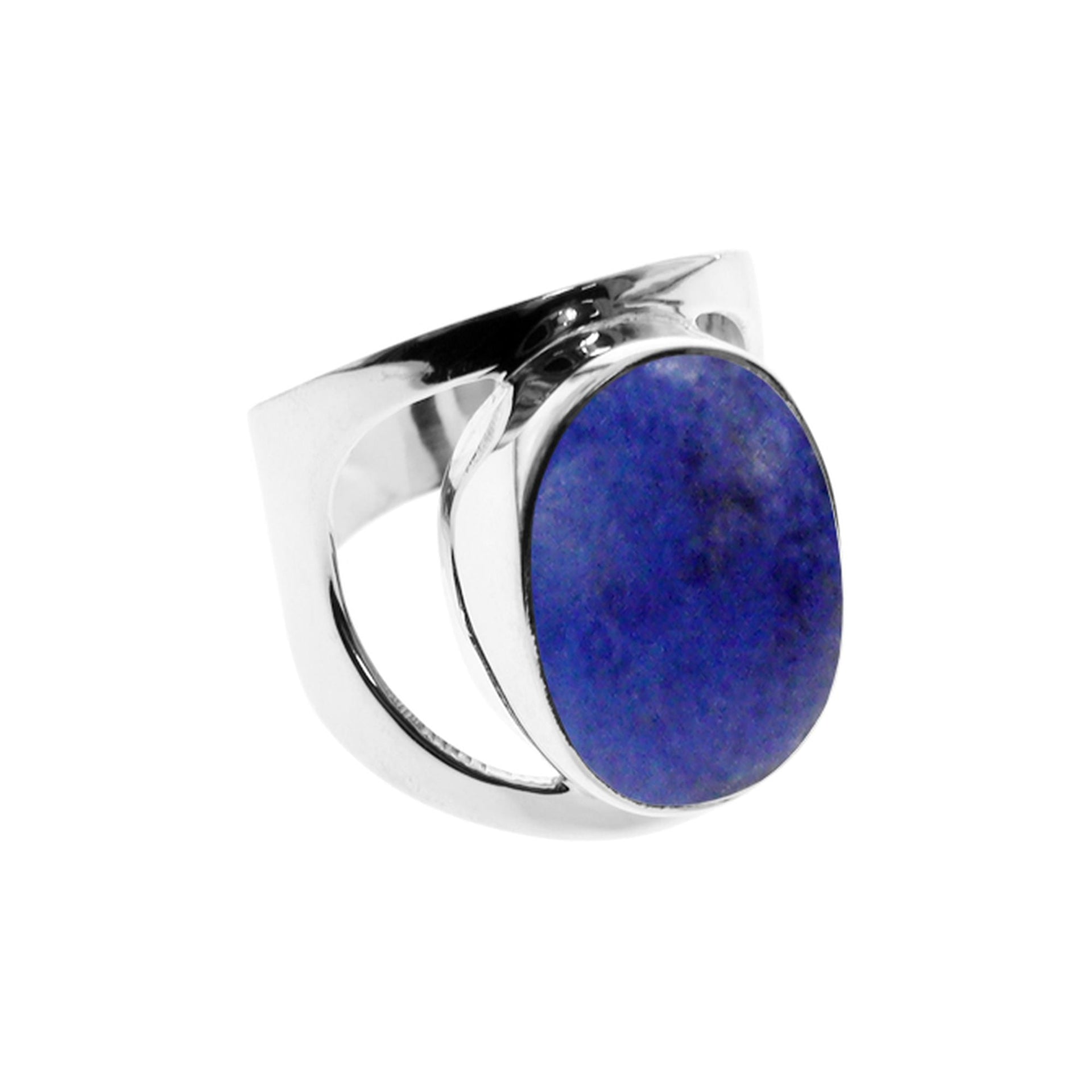 Samira large oval lapis lazuli ring