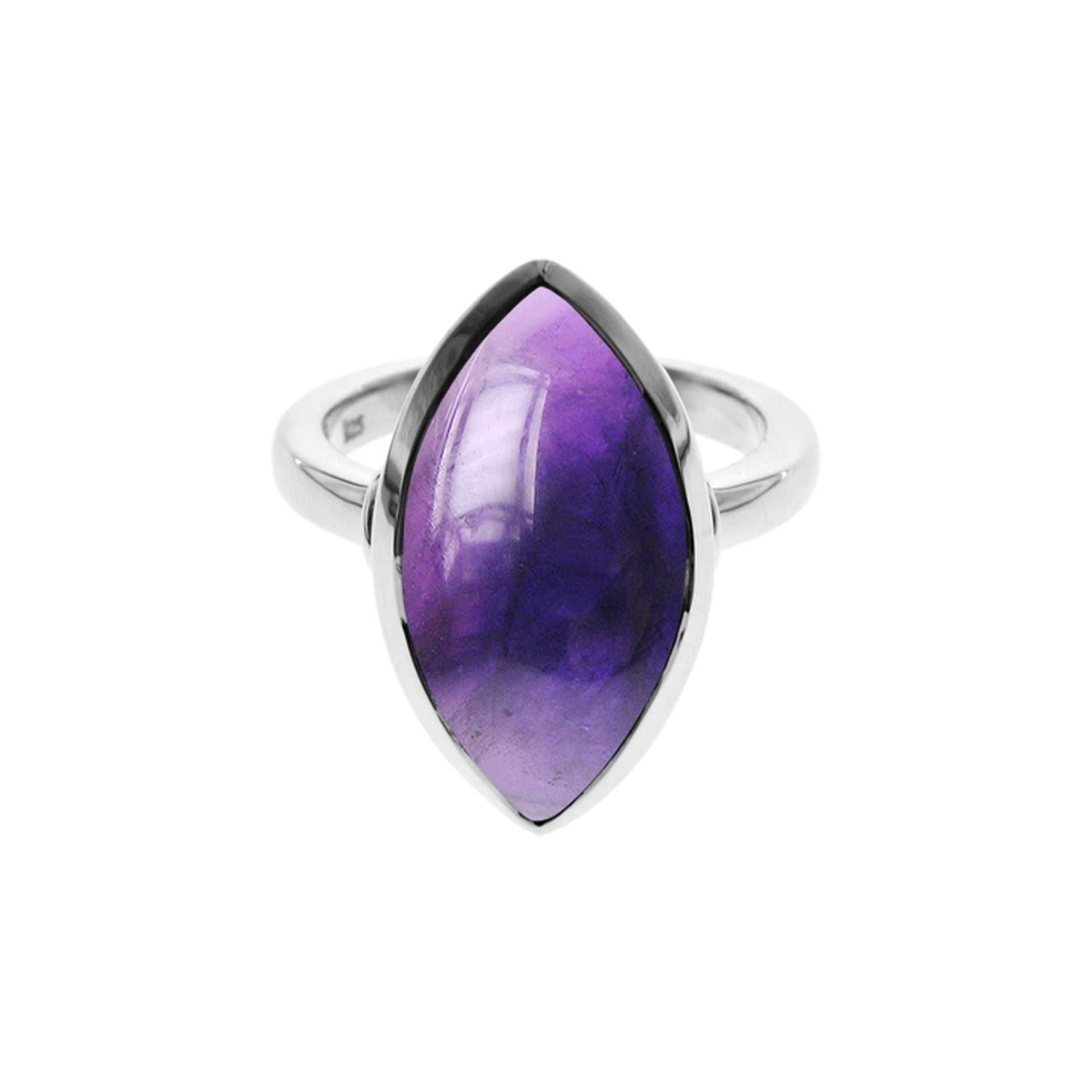 Samira plain marquis amethyst ring