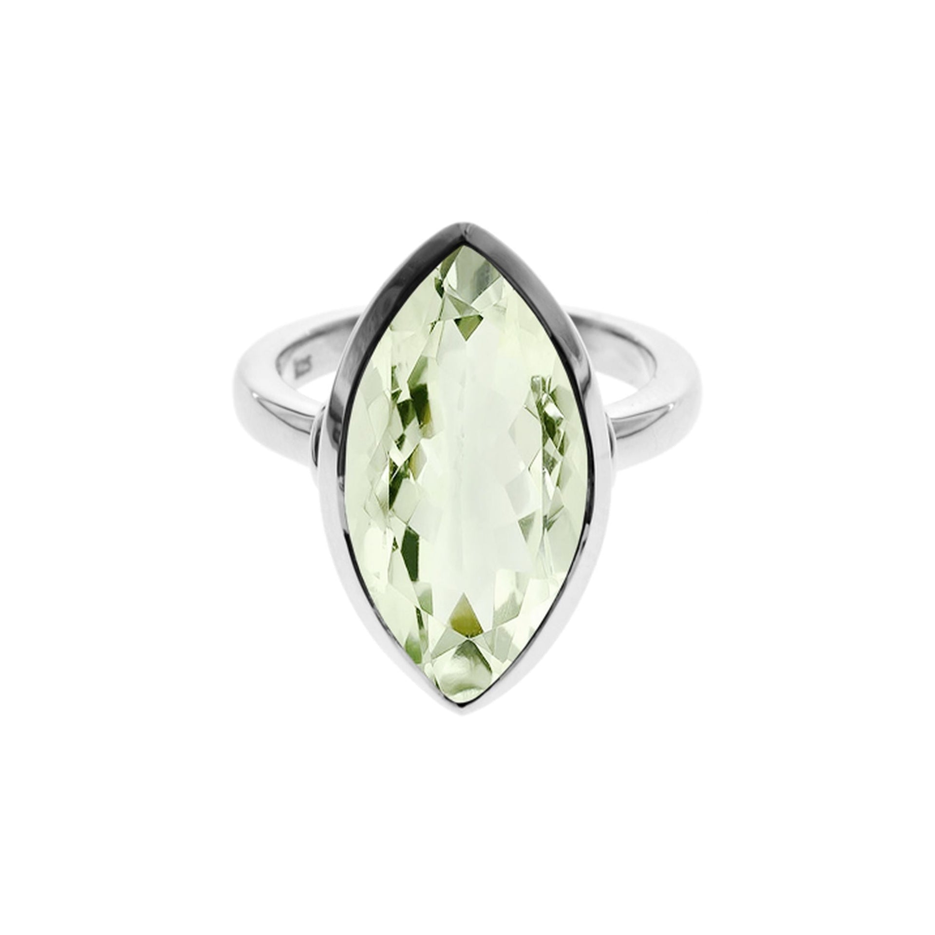 Samira plain marquis green amethyst ring