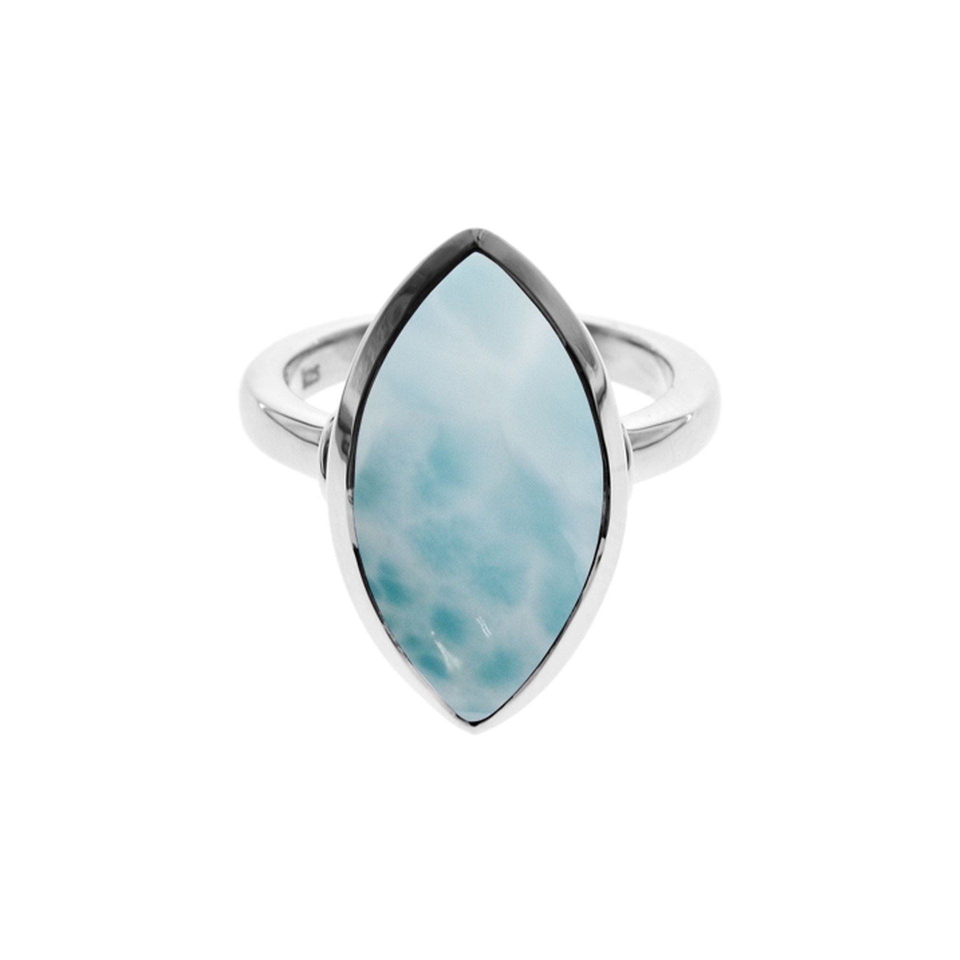 Samira plain marquis larimar ring
