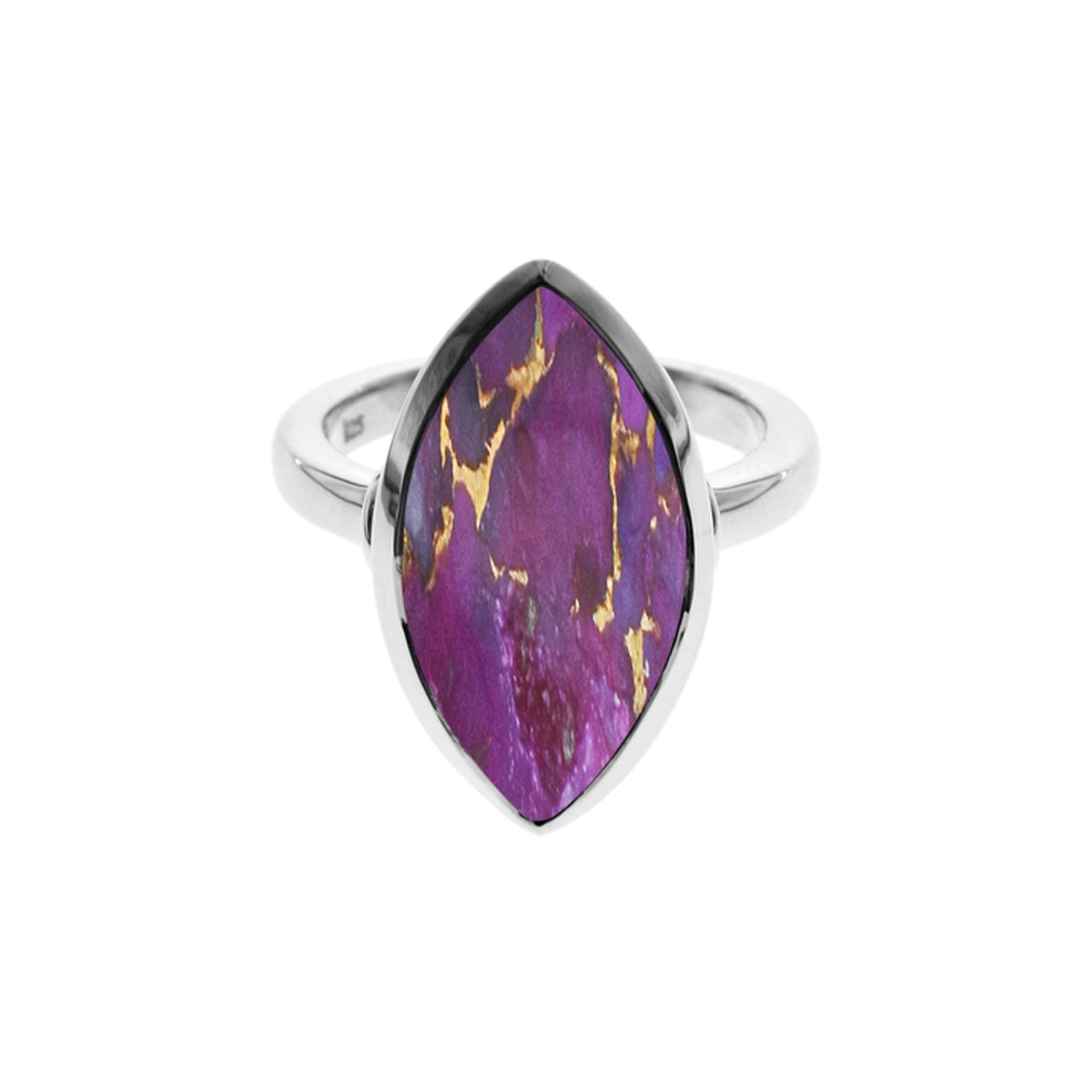 Samira plain marquis purple mohave ring