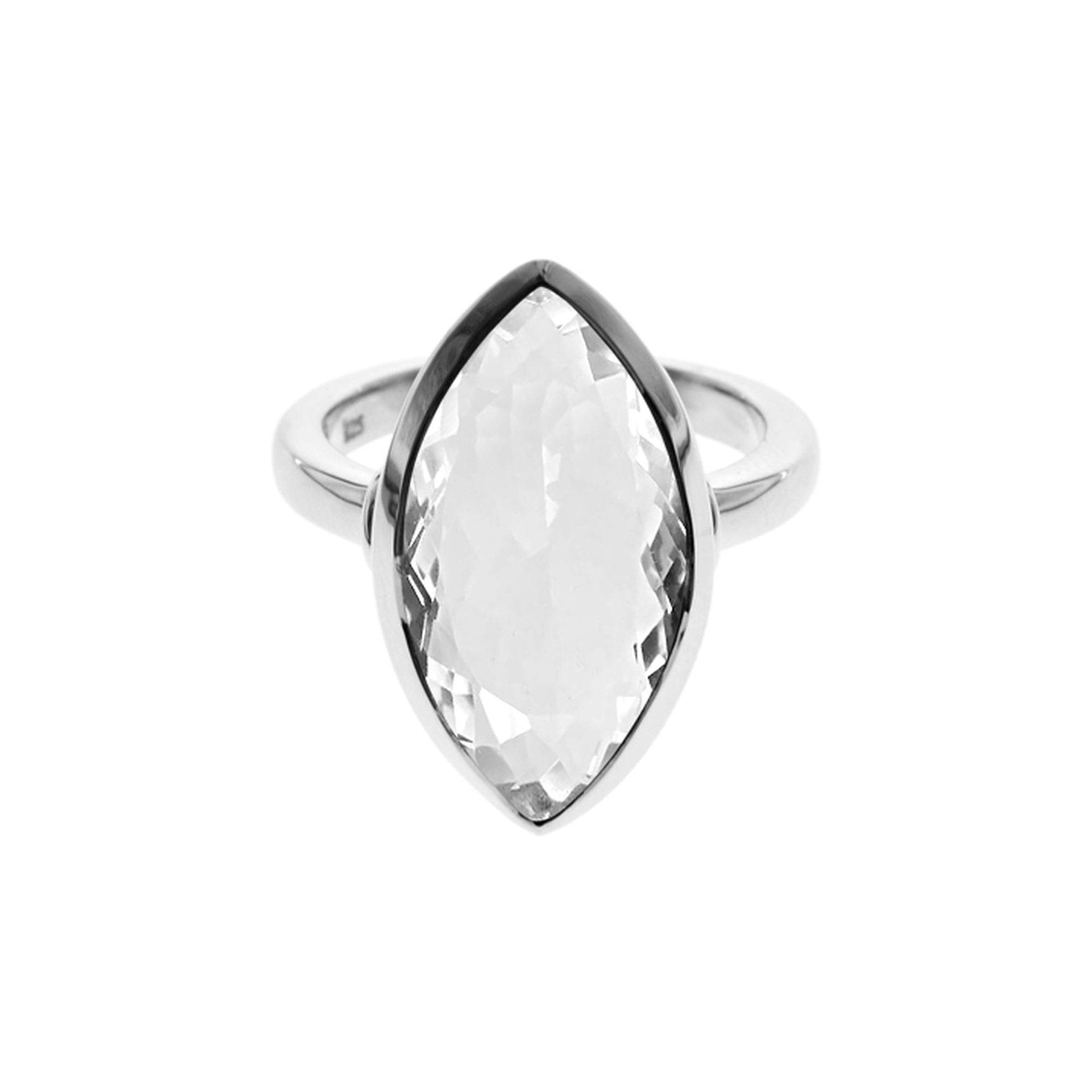 Samira plain marquis quartz ring