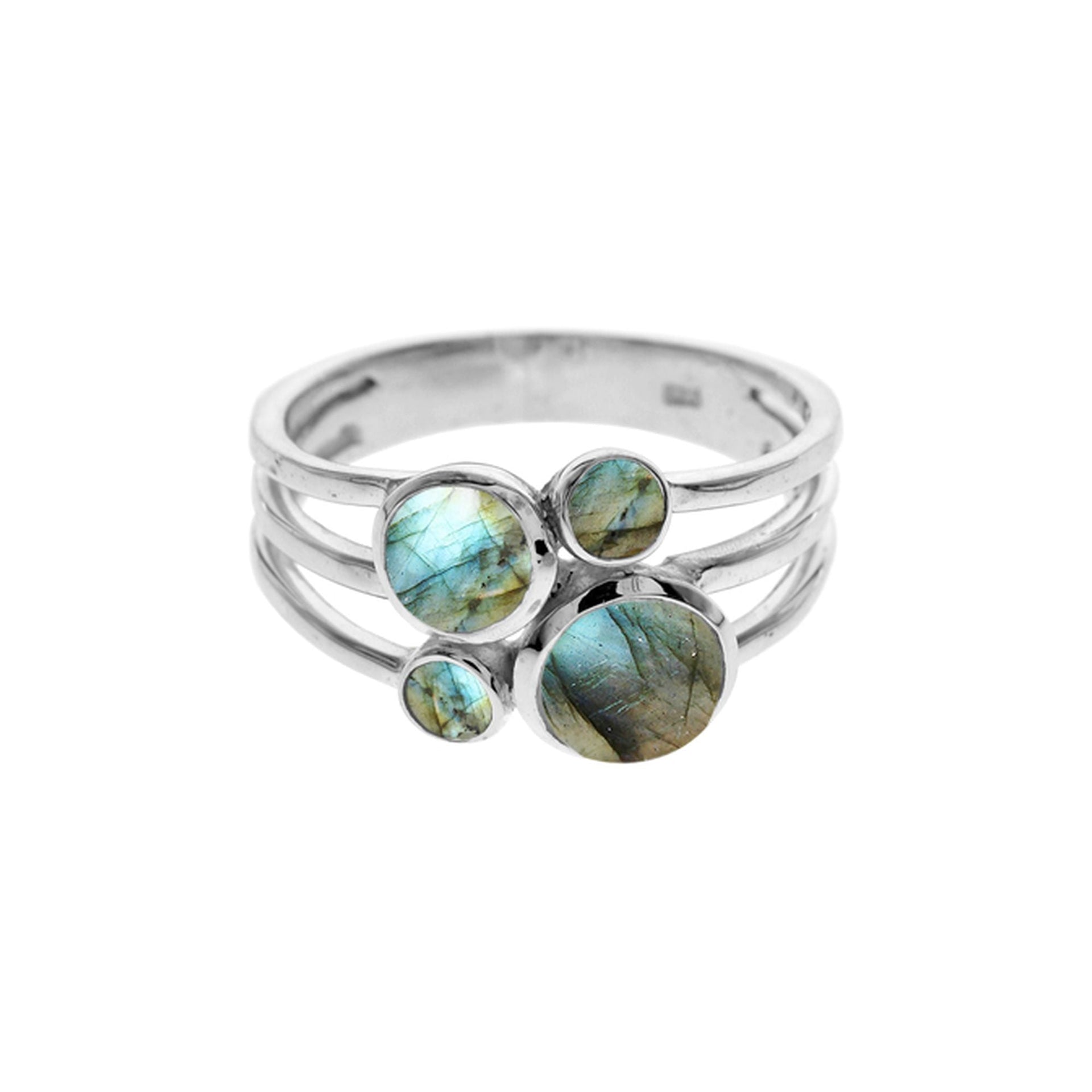 Ivy four labradorite split band ring