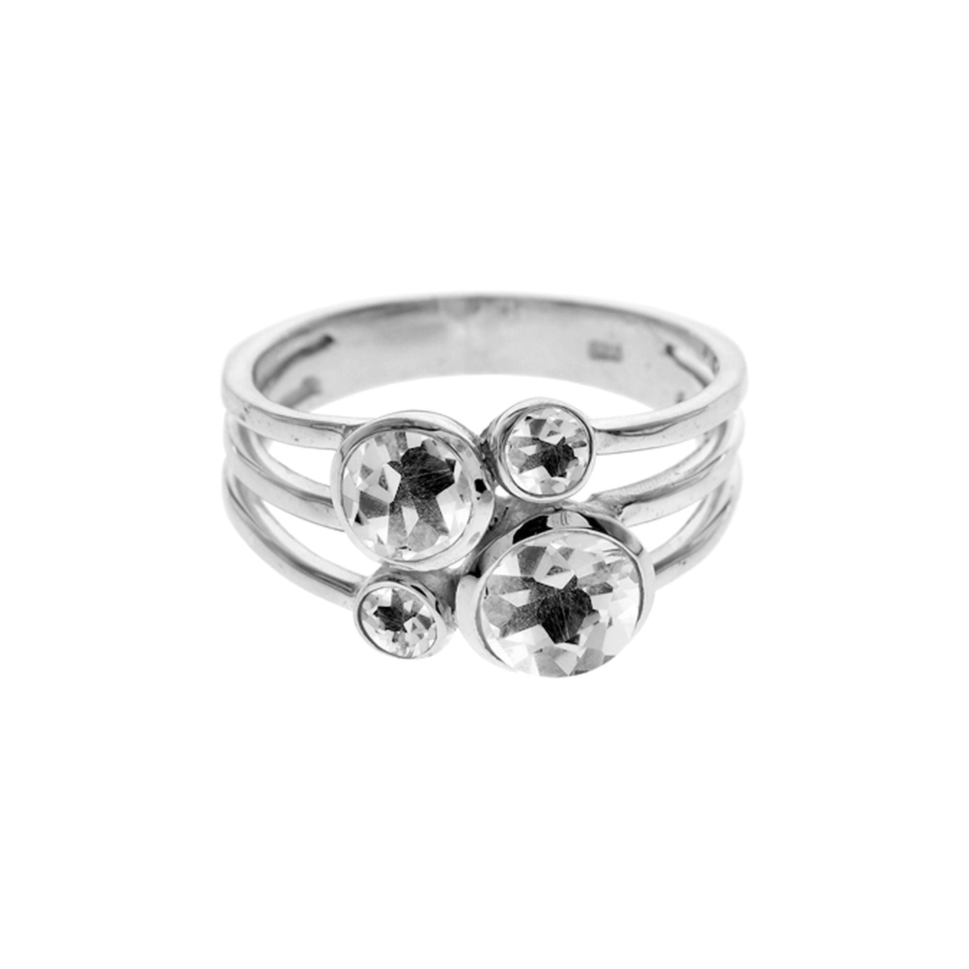 Ivy four quartz split band ring