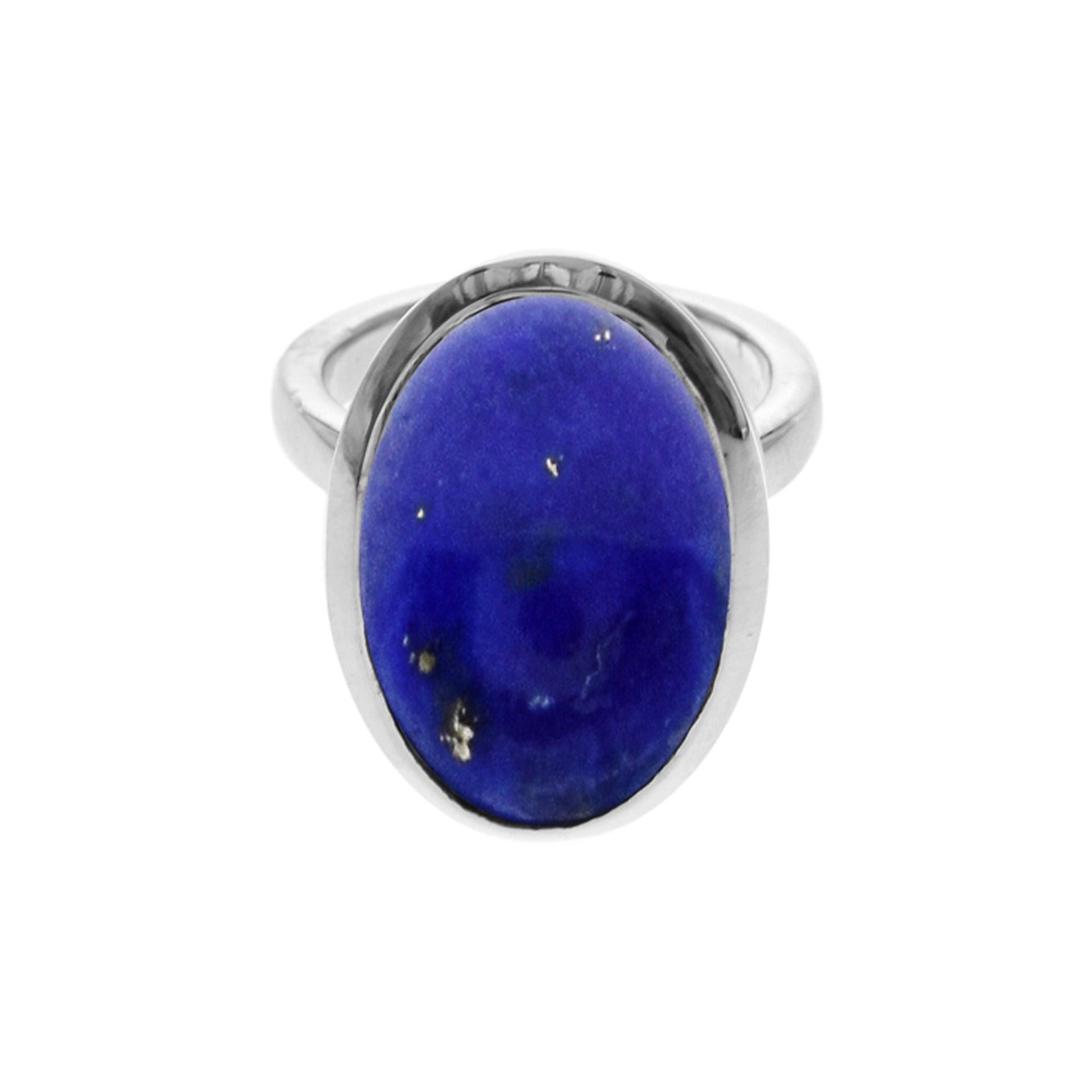 Samira plain oval lapis lazuli ring