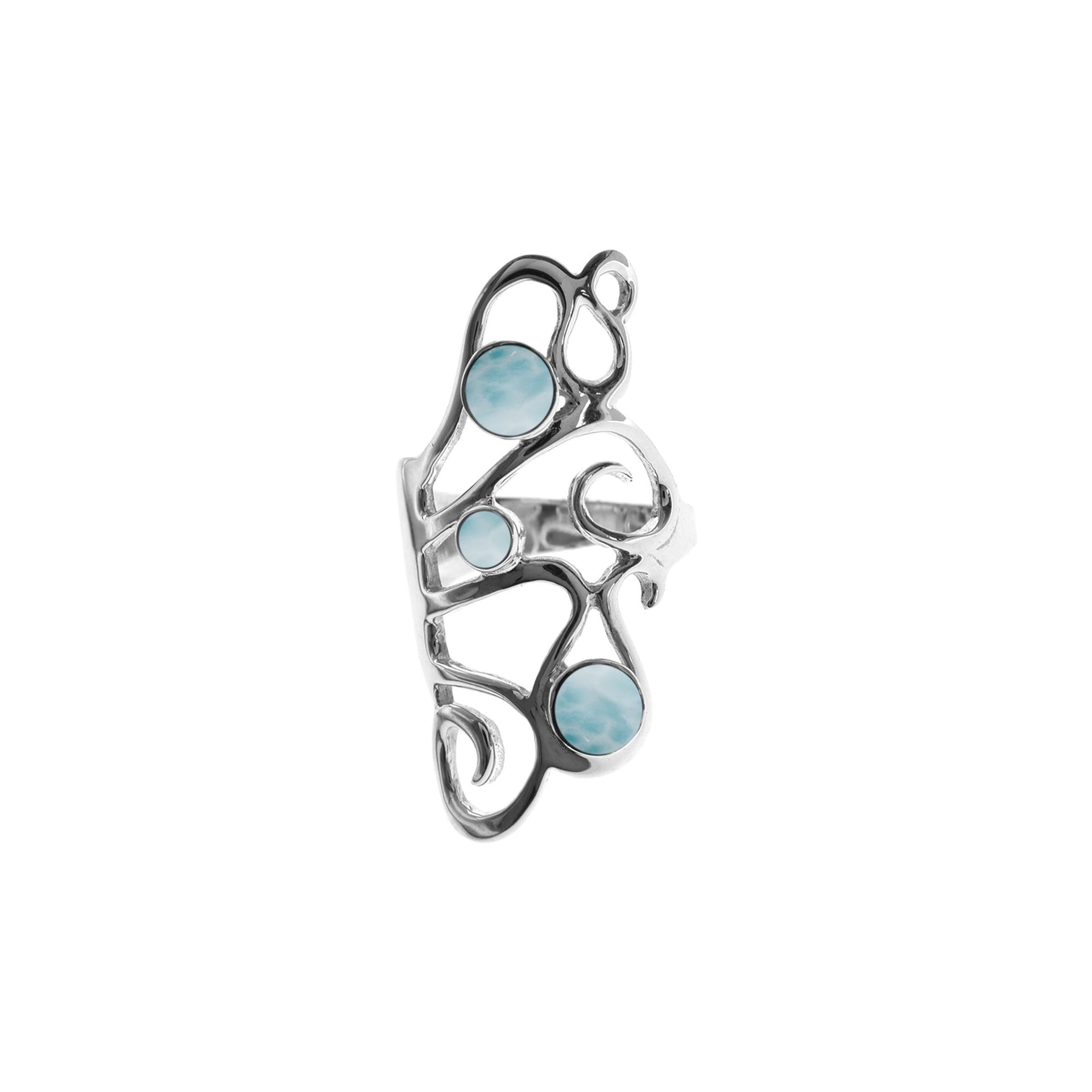 Amy larimar long swirly ring