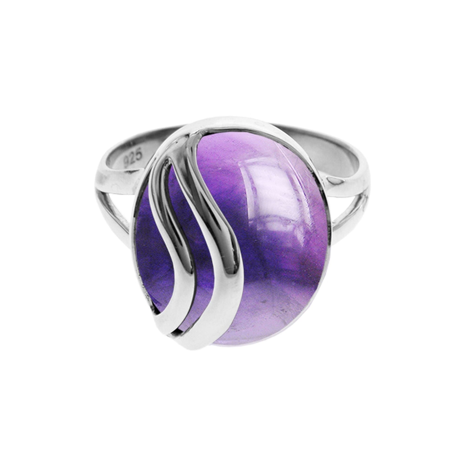 Viola amethyst double overlay ring