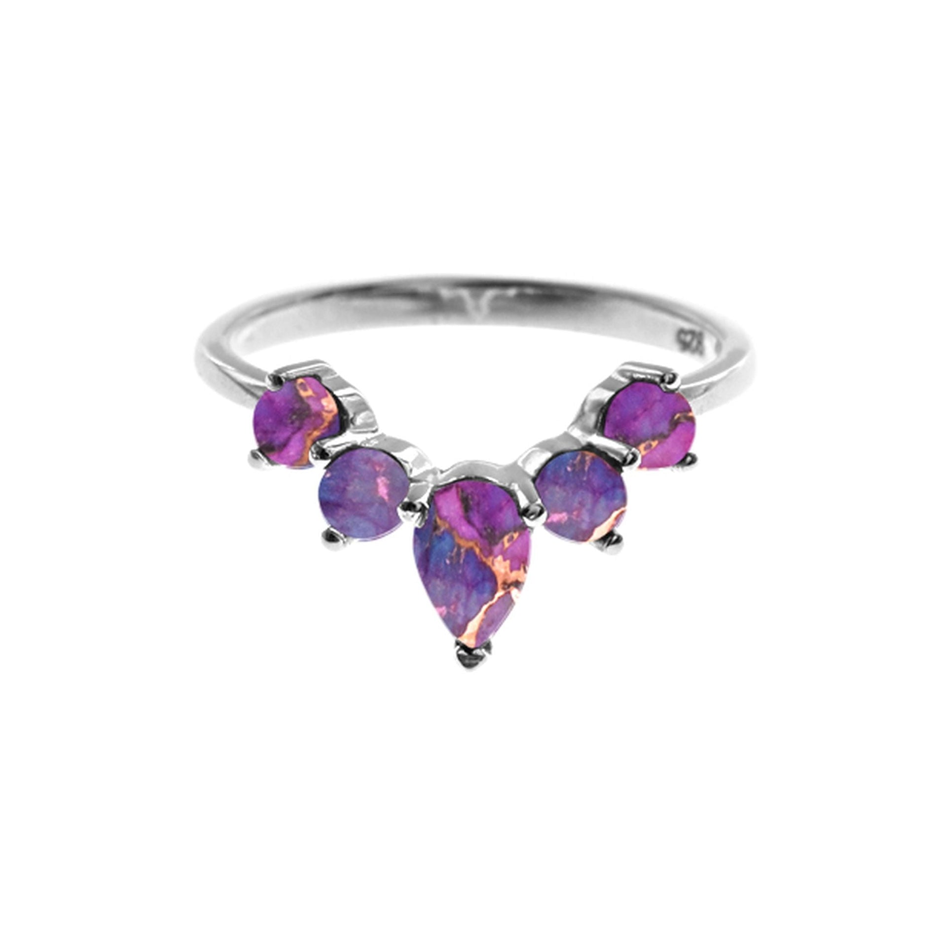Lola purple mohave turquoise wishbone ring