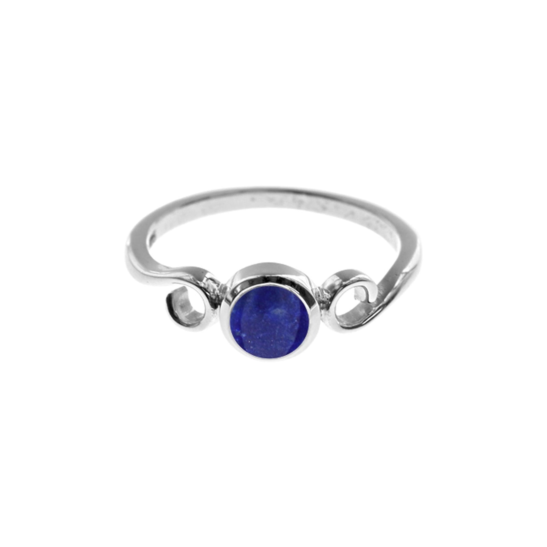Amy lapis lazuli with swirl detail ring