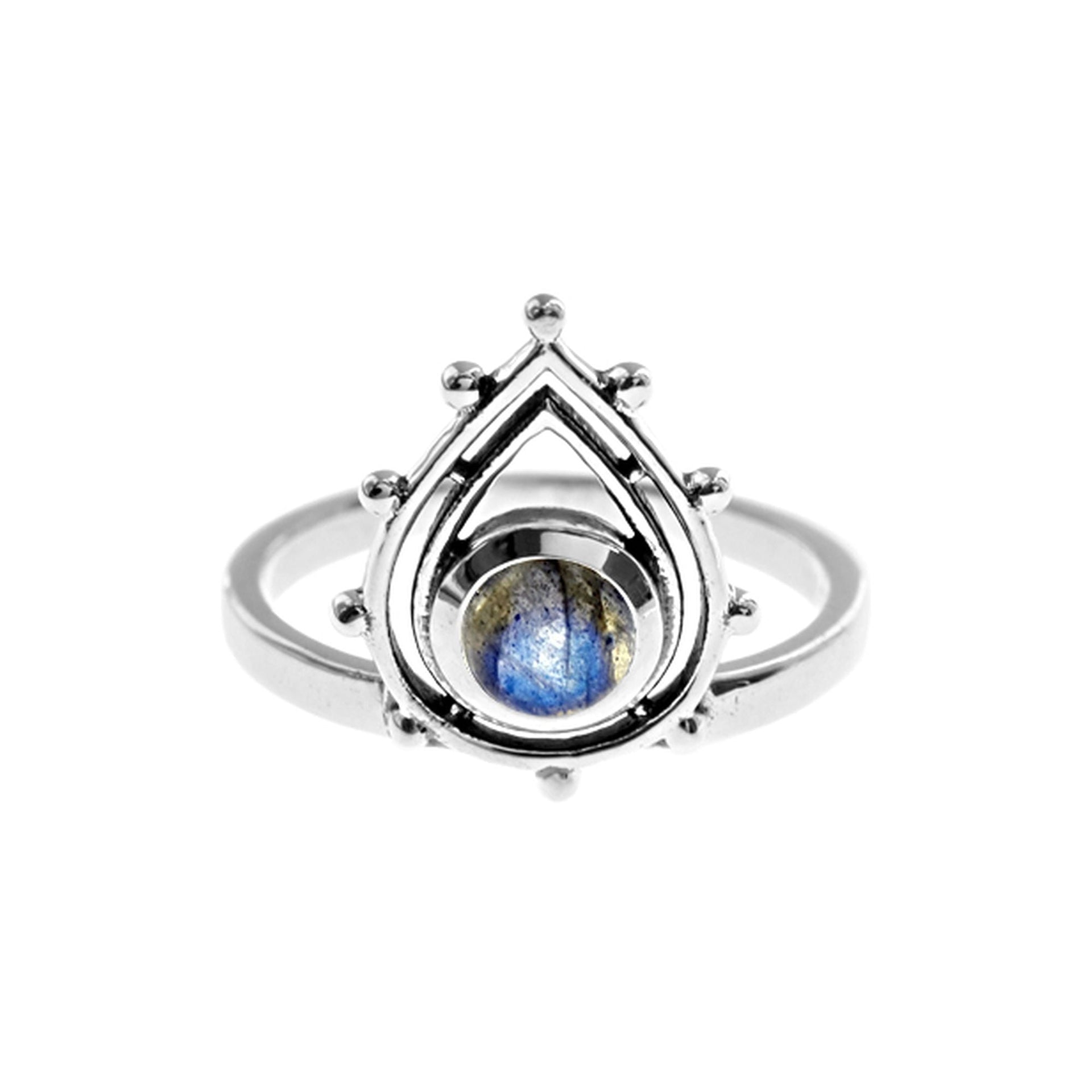 Betsy labradorite tribal surround ring