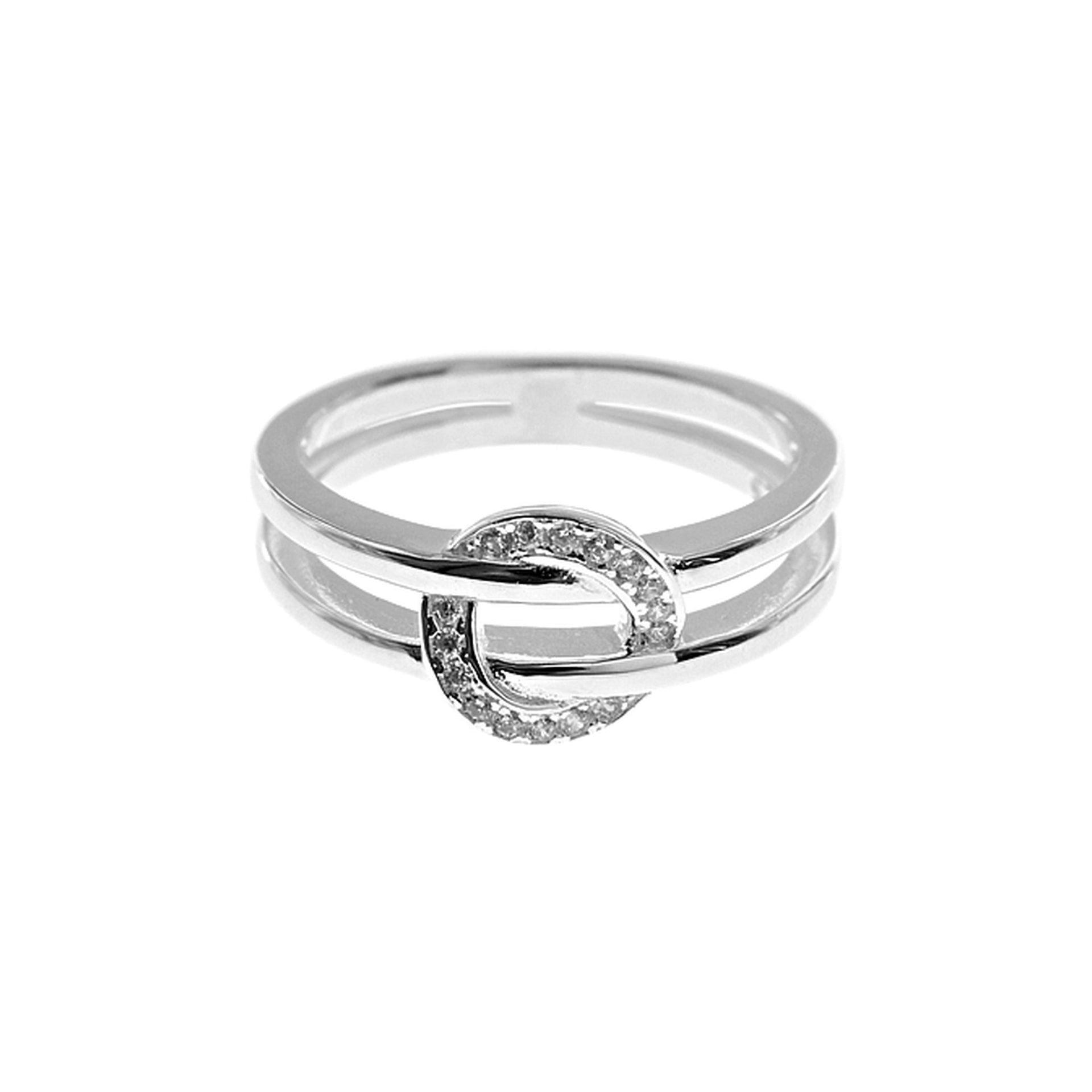 Carrie double band with  circle ring