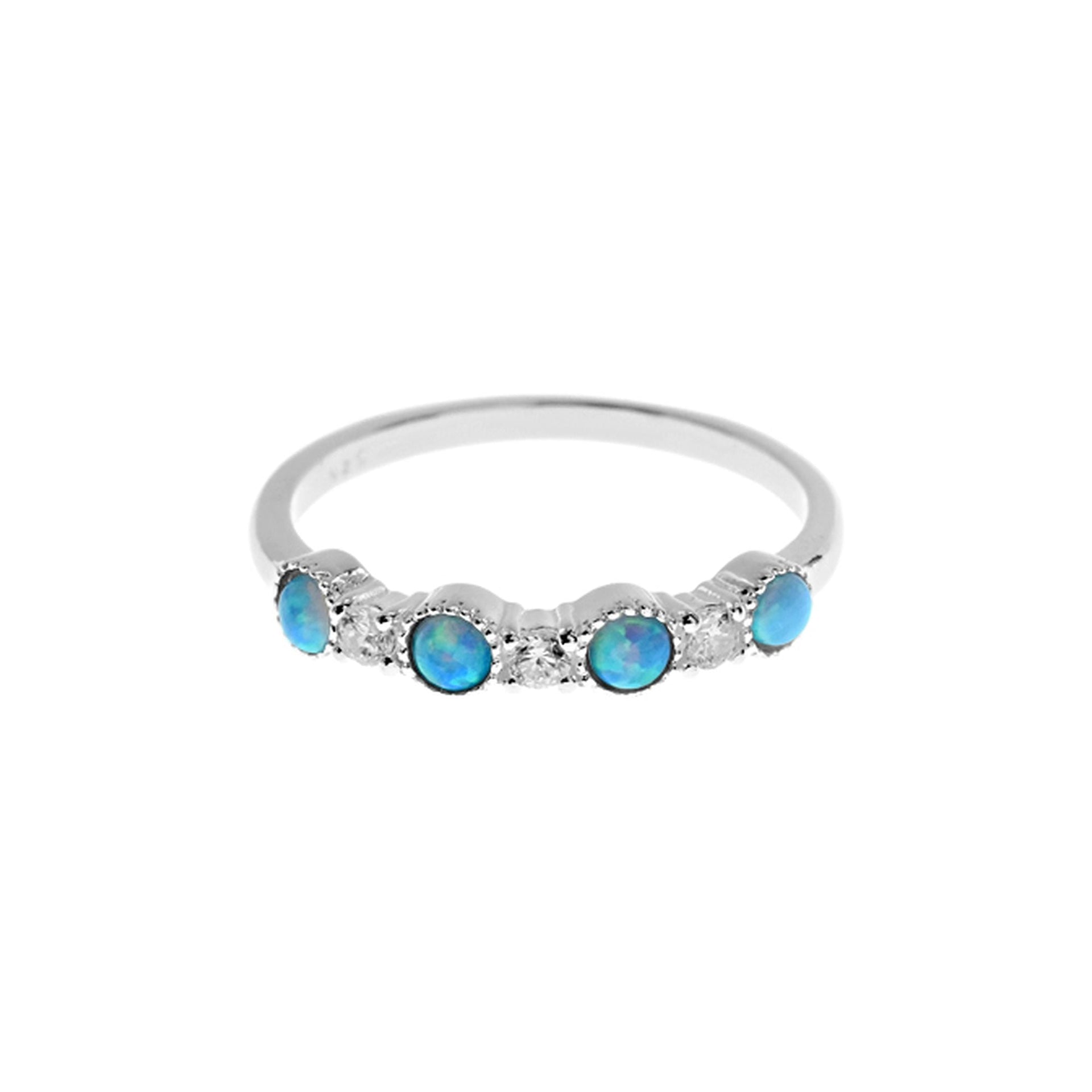 Alexis blue opalique sparkle ring