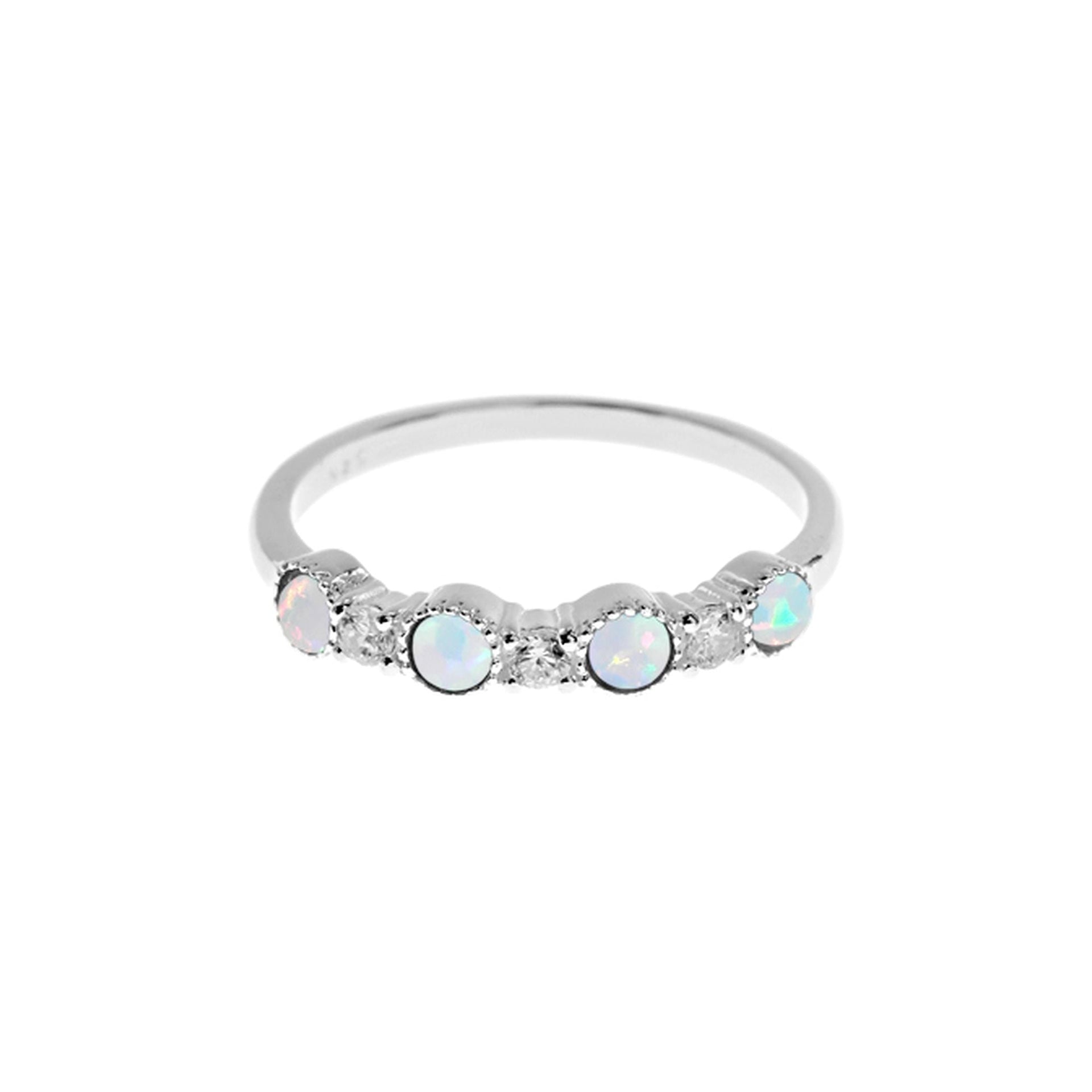 Alexis white opalique sparkle ring