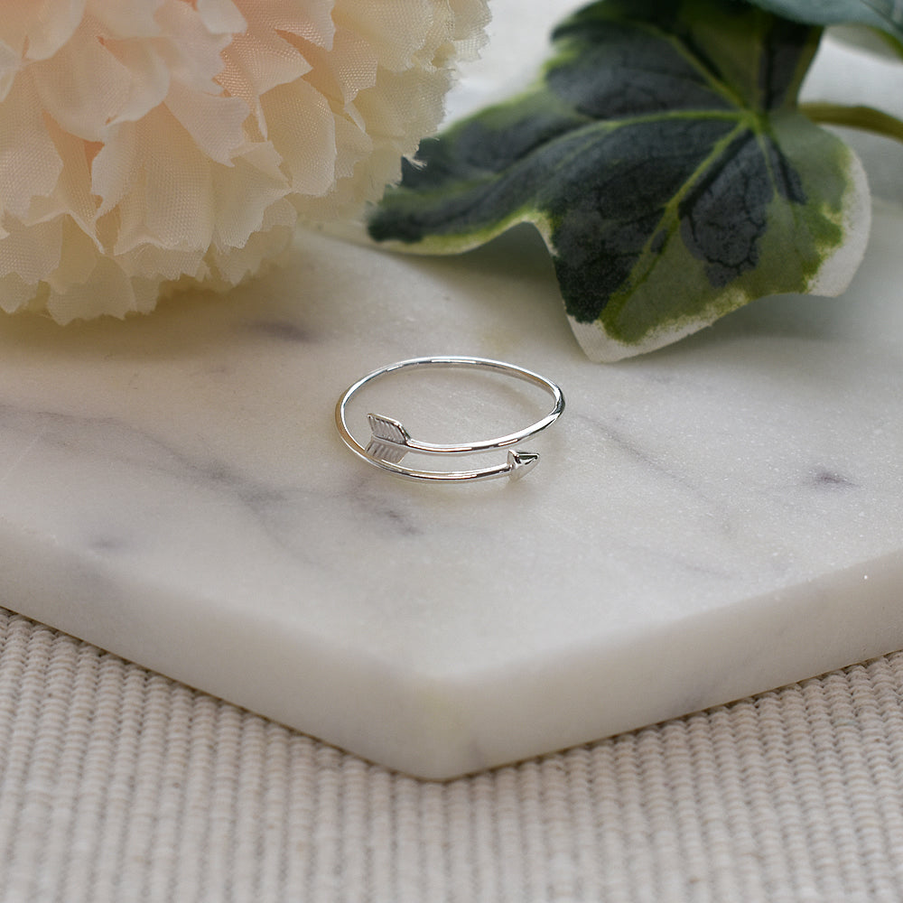 Erica wrap around arrow ring