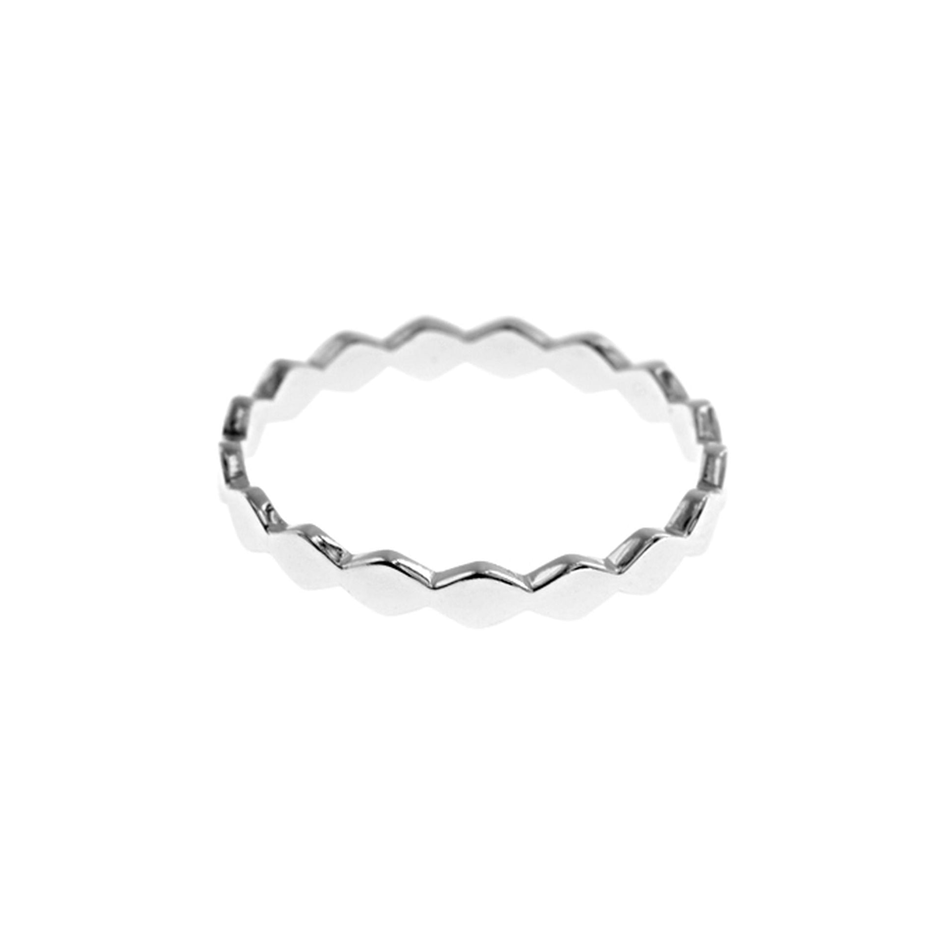 Zoe linked diamond shape band ring