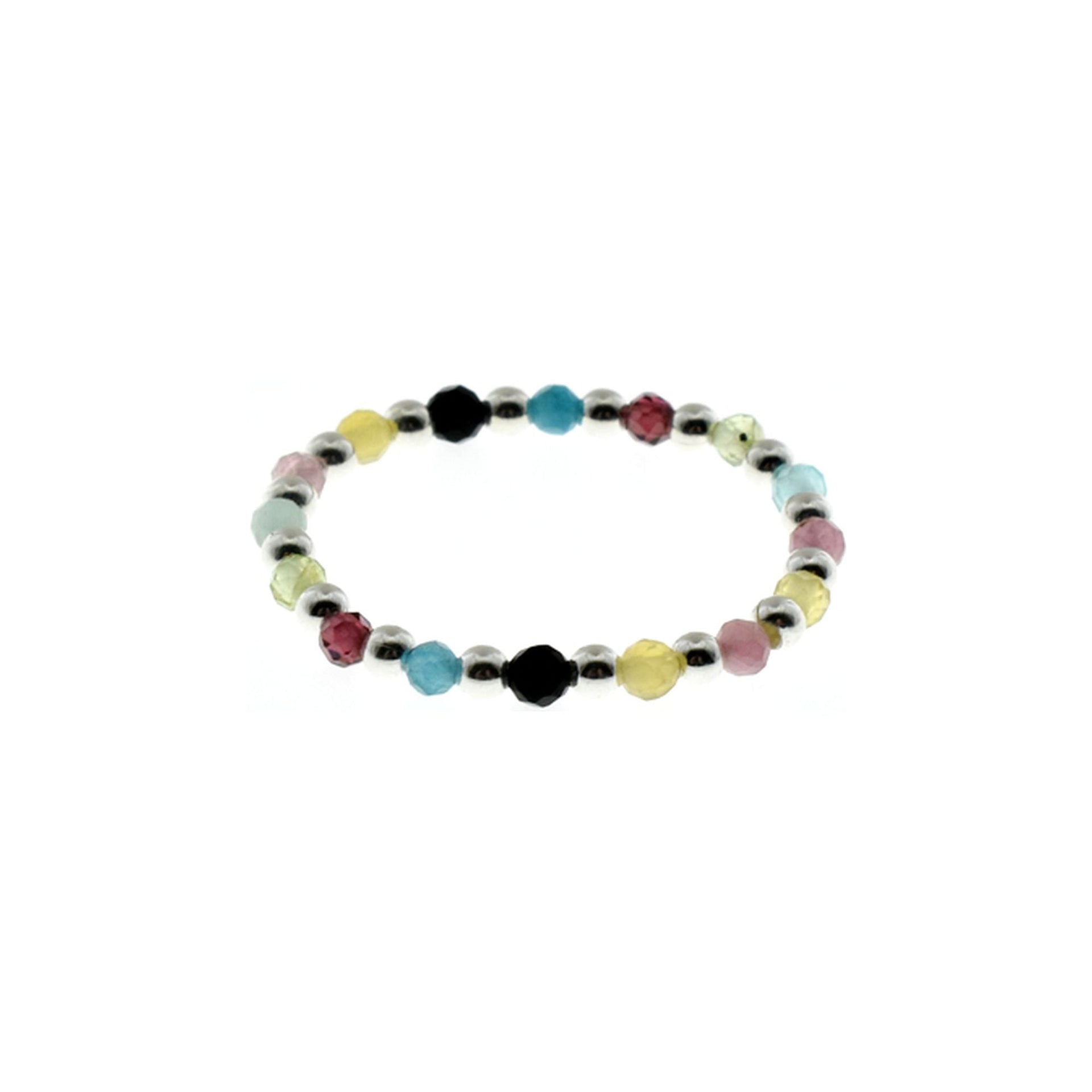 Avianna multi gemstone elasticated ring
