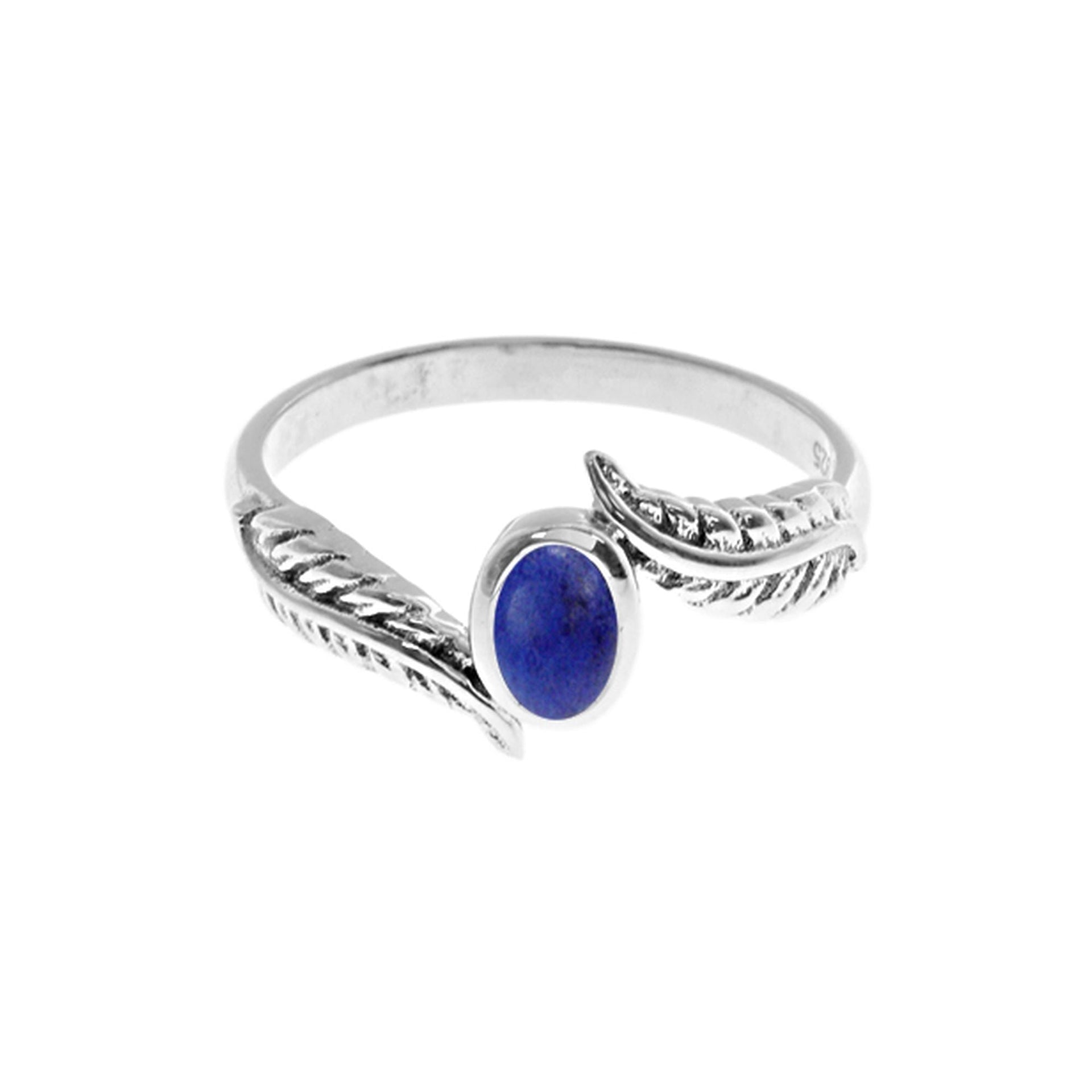 Catalina lapis lazuli feather ring