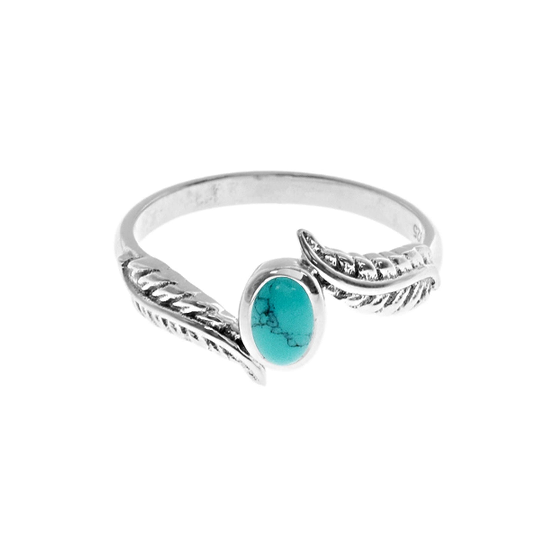Catalina turquoise feather ring