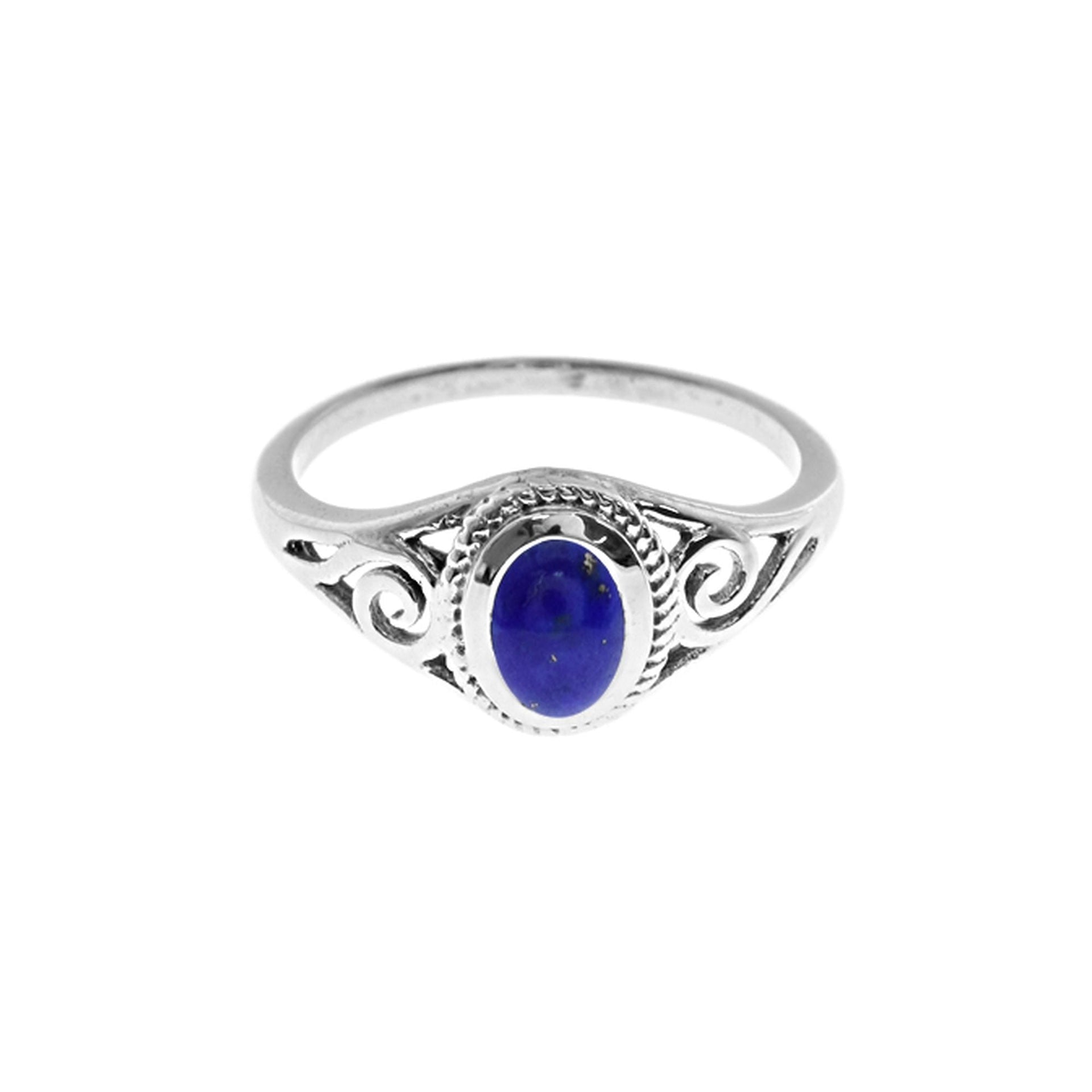 Catalina lapis lazuli scroll ring