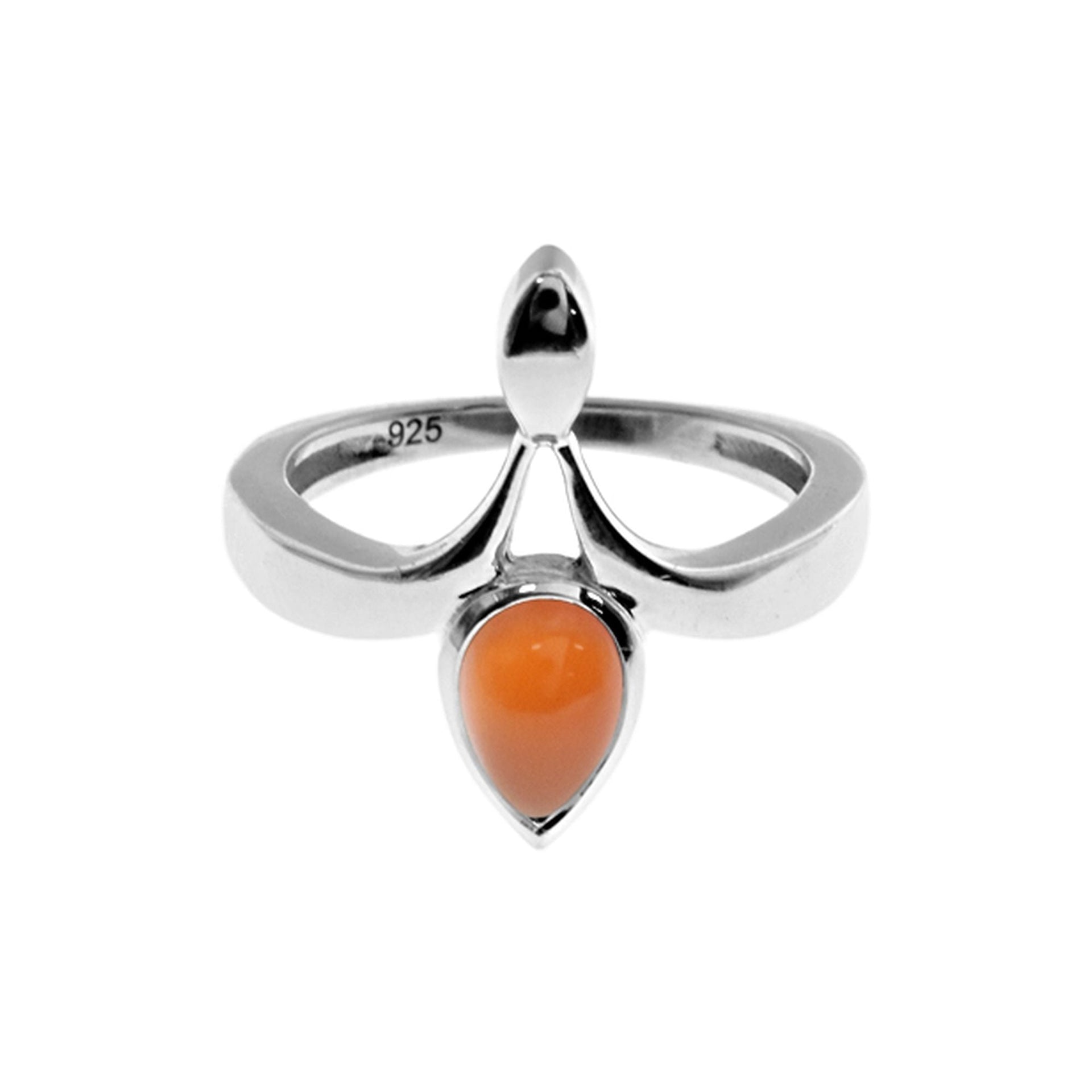 Lola carnelian spearhead ring