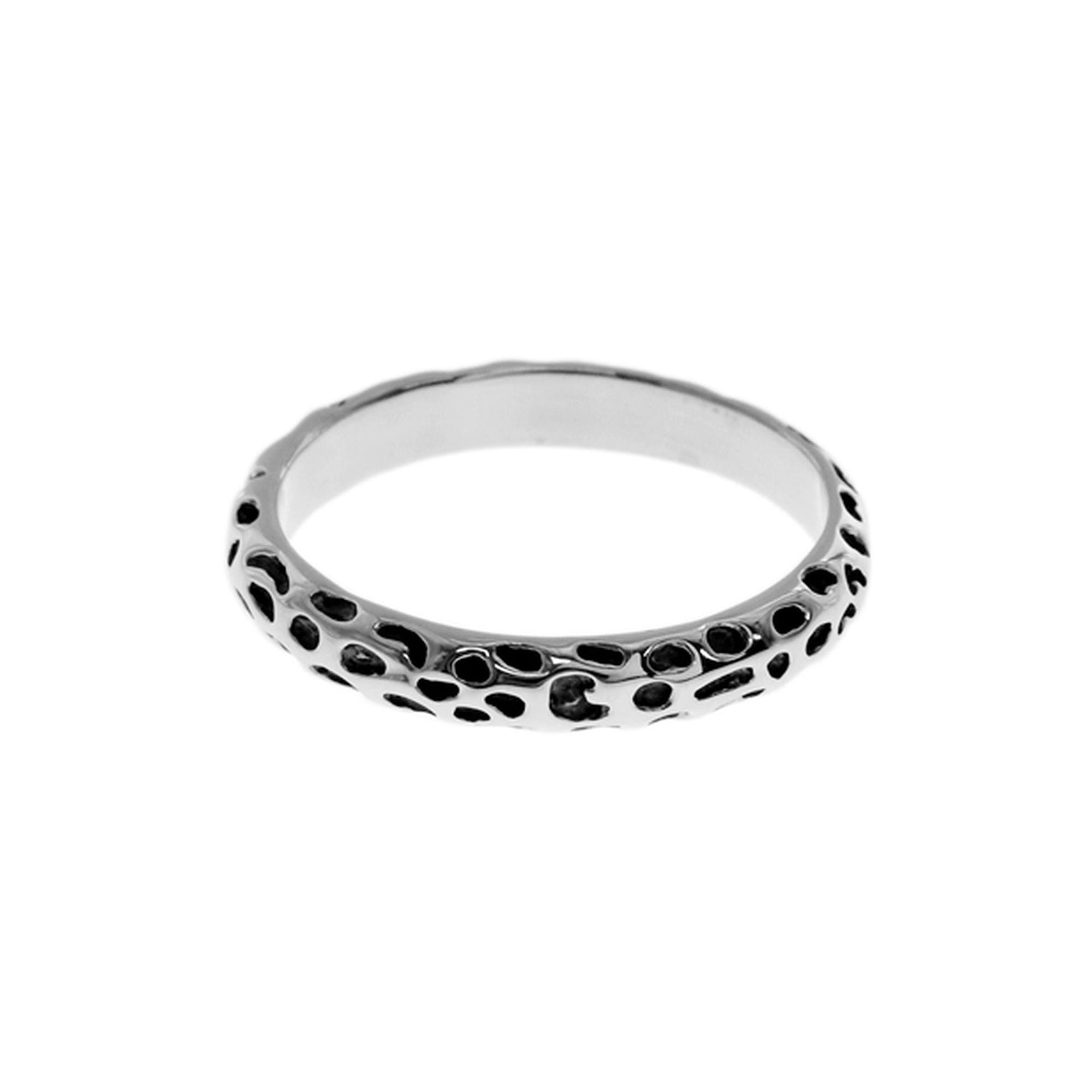 Harley textured leopard skin ring