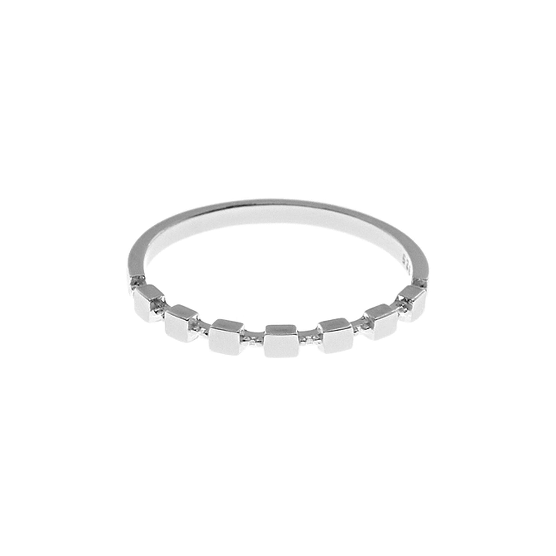 Zoe linked square fronted ring