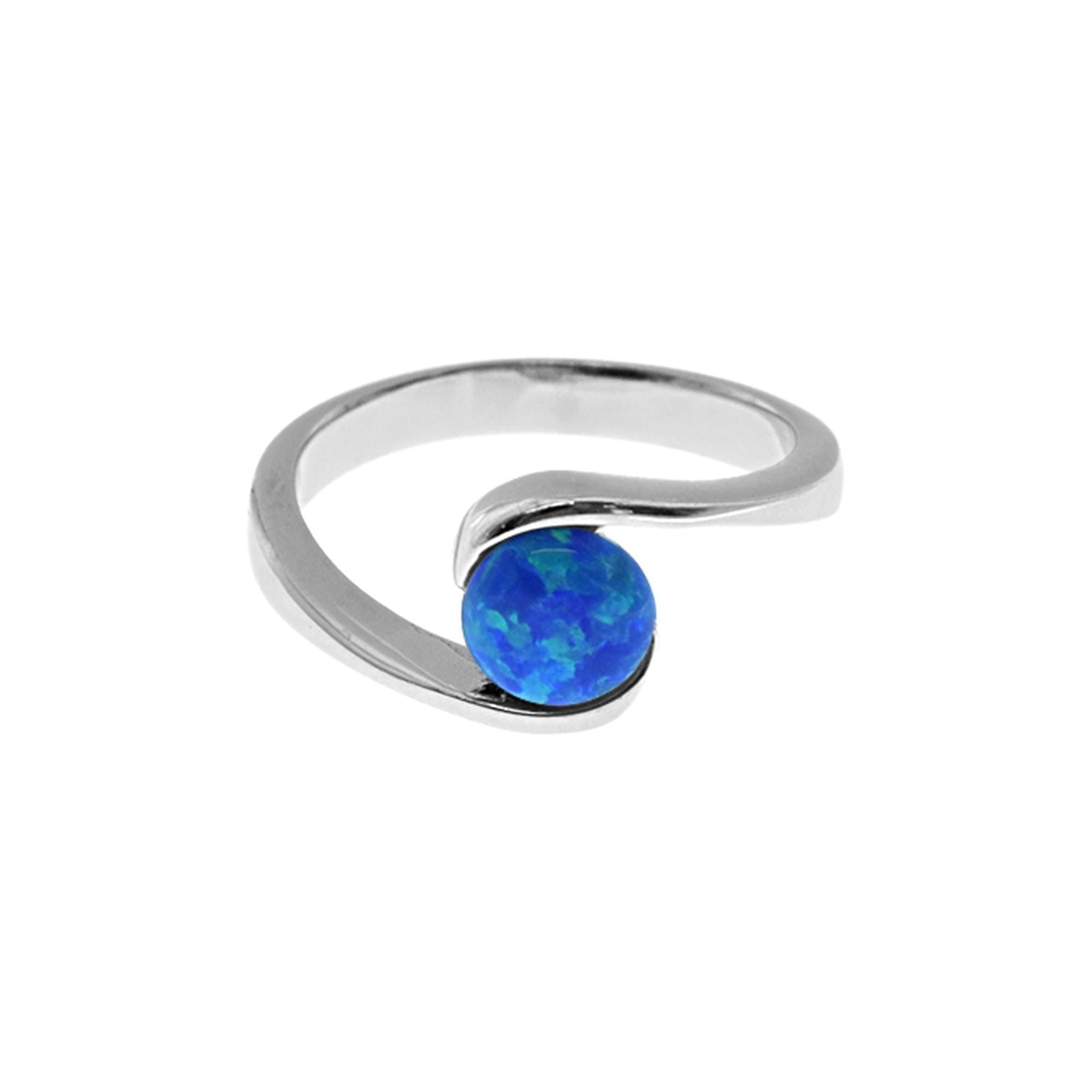 Diana blue opalique wrapover ring