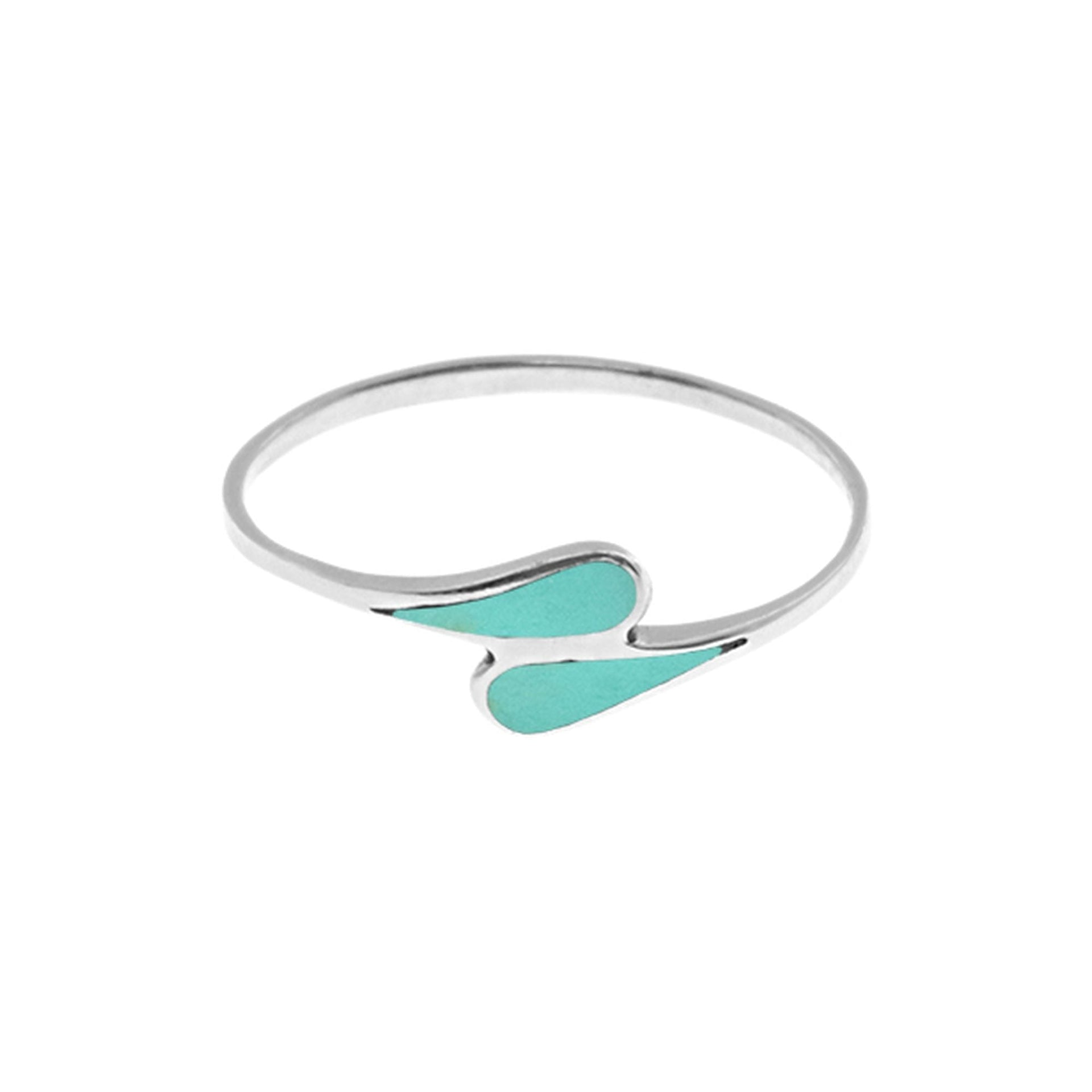 Smile overlapped  turquoise ring