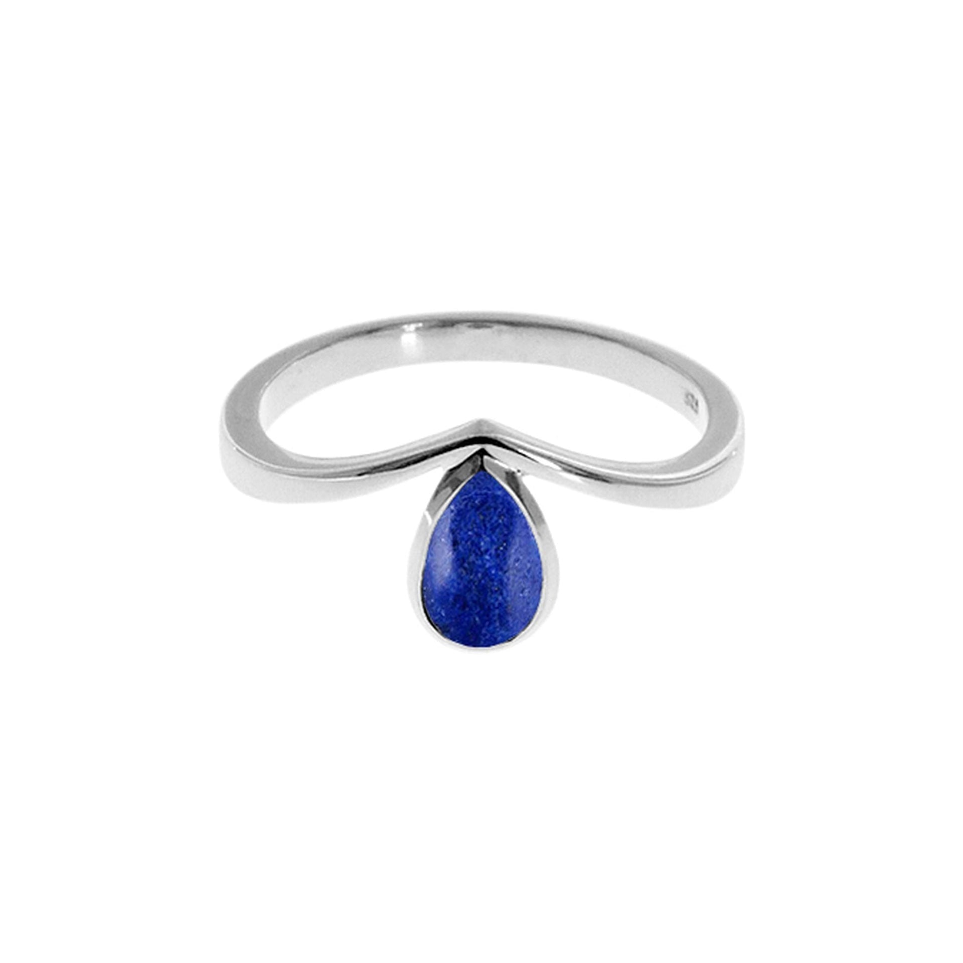 Bridget simple lapis lazuli teardrop ring