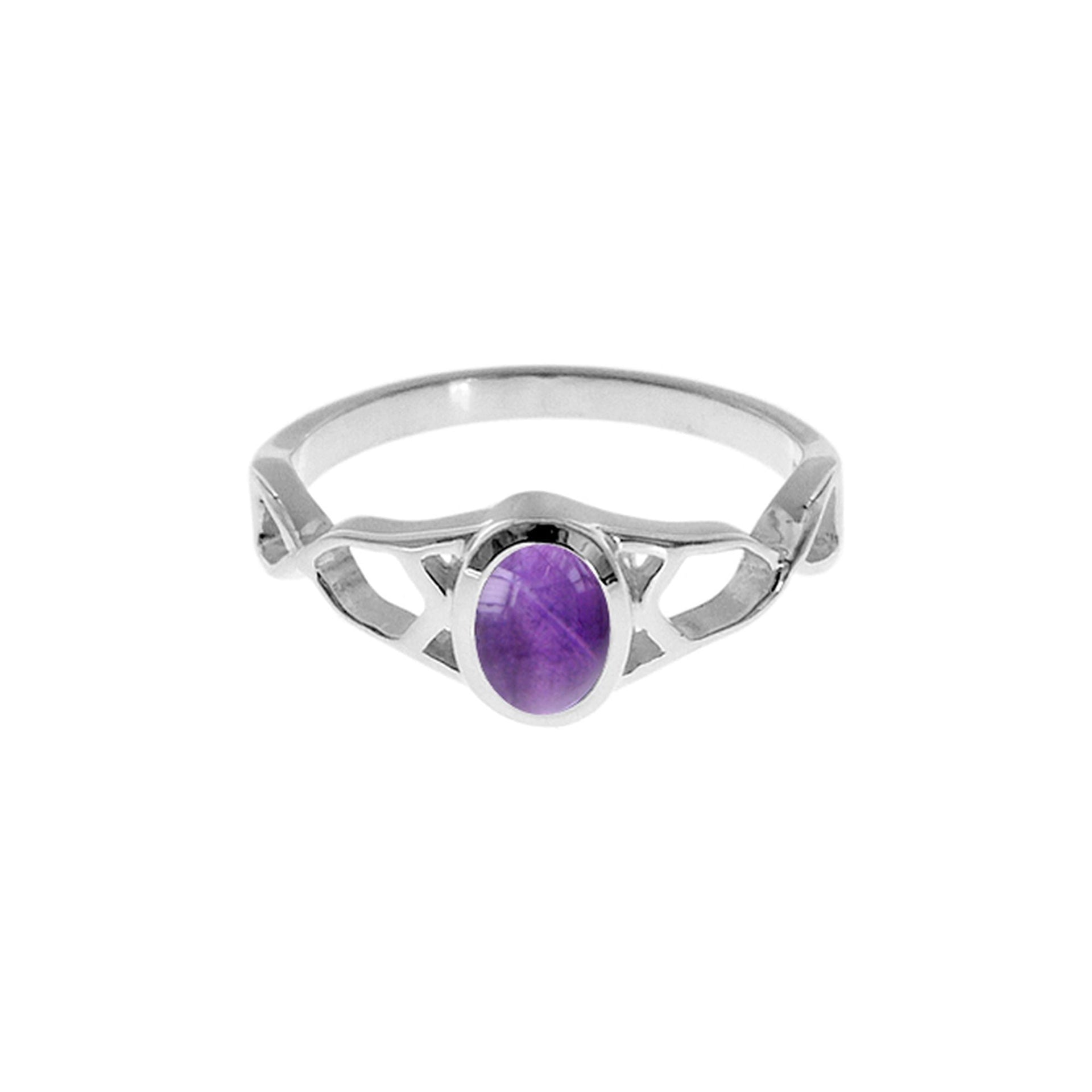 Bridget modern design amethyst ring
