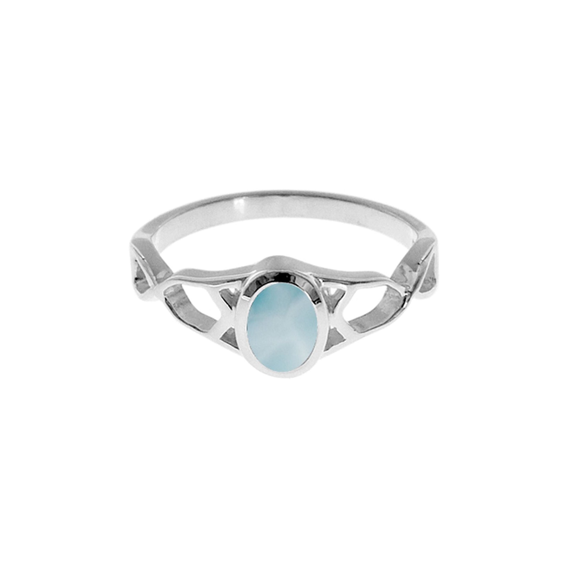 Bridget modern design larimar ring