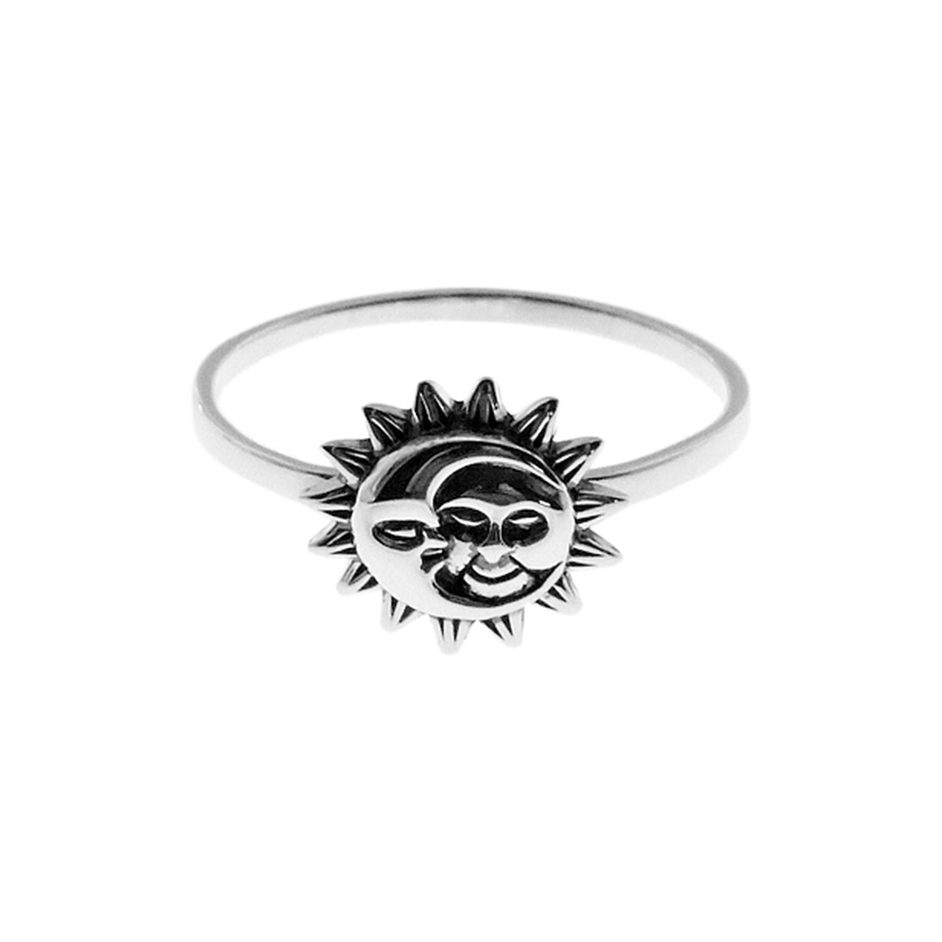 Faith sun and moon ring