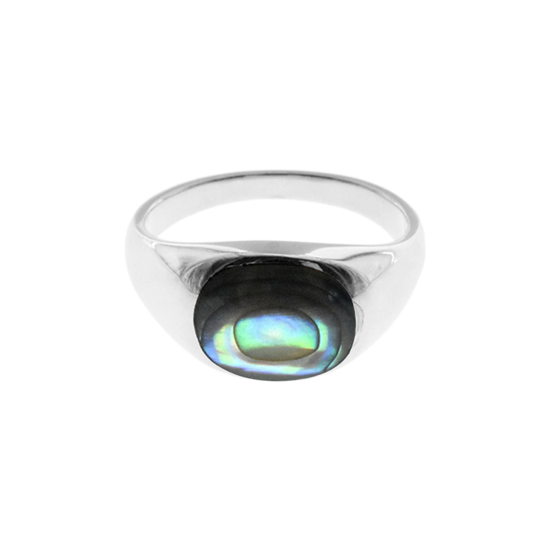 Lola paua shell signet ring