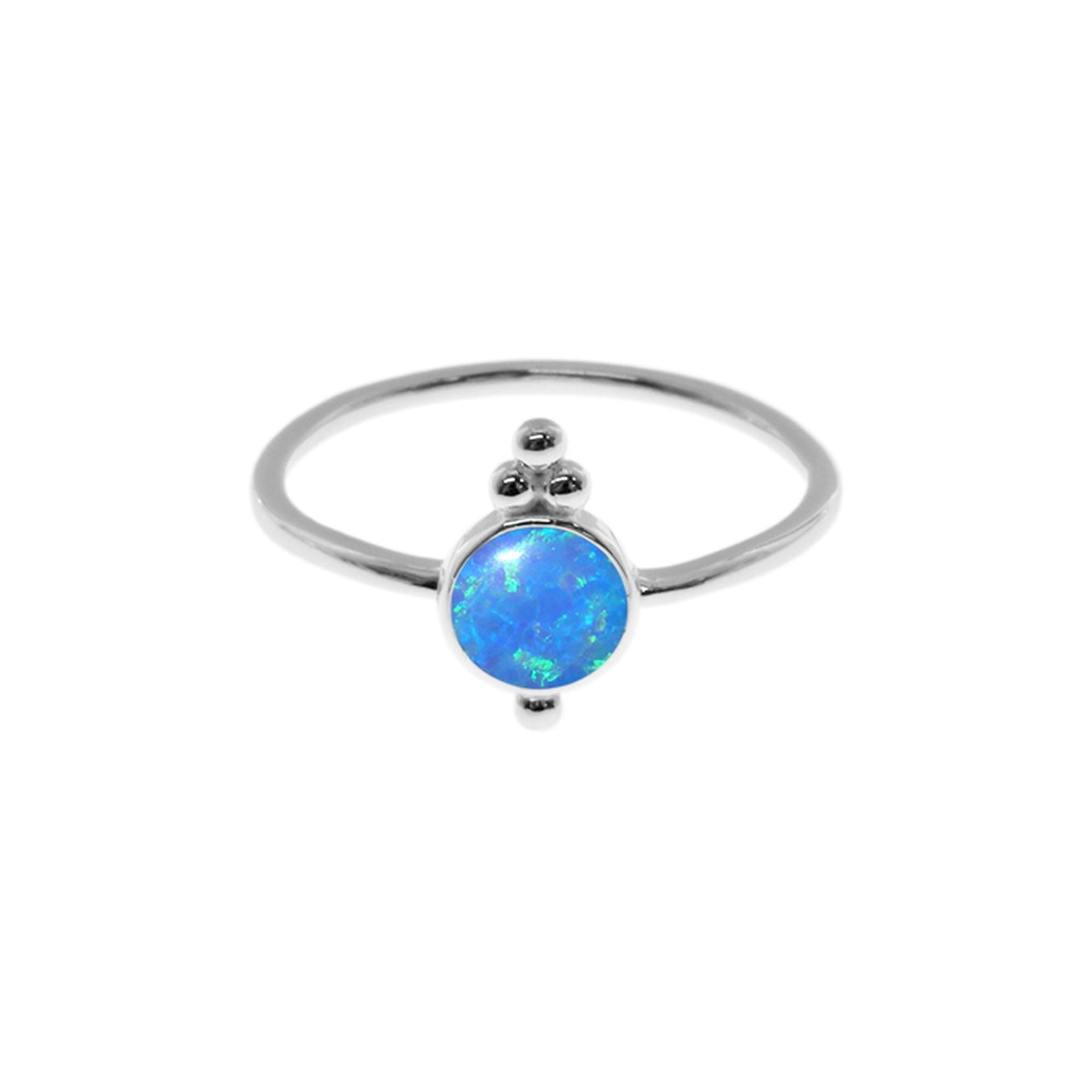 Shannon small blue opalique boho ring