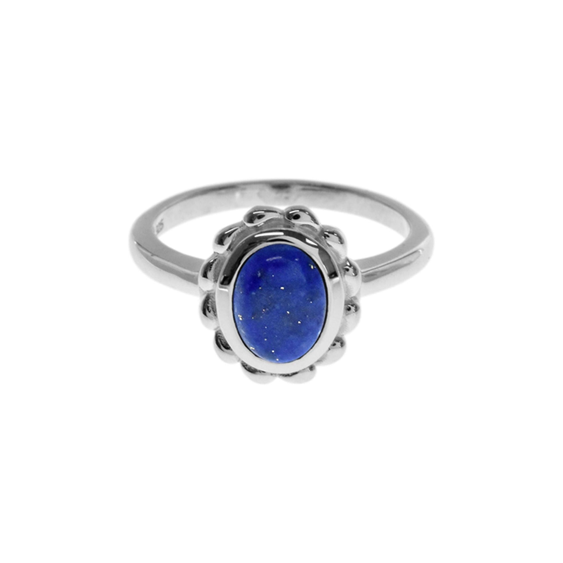 Bridget bobble edge lapis lazuli ring
