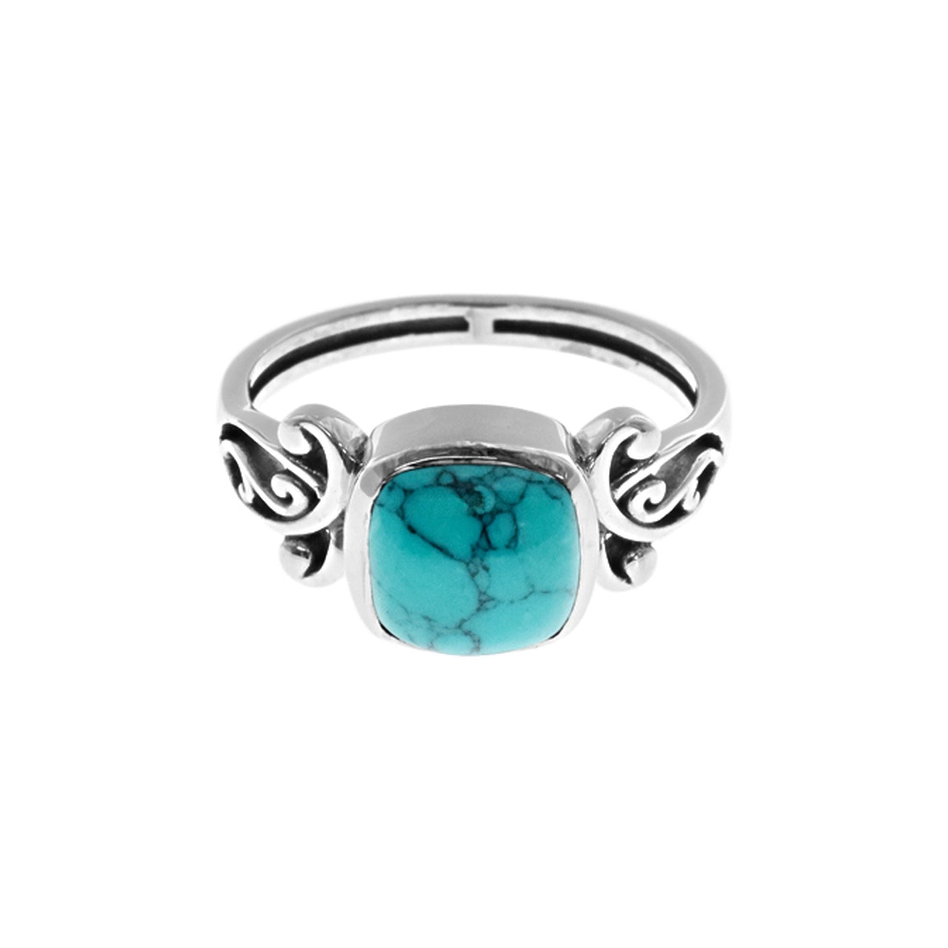 Isla cushion turquoise ring