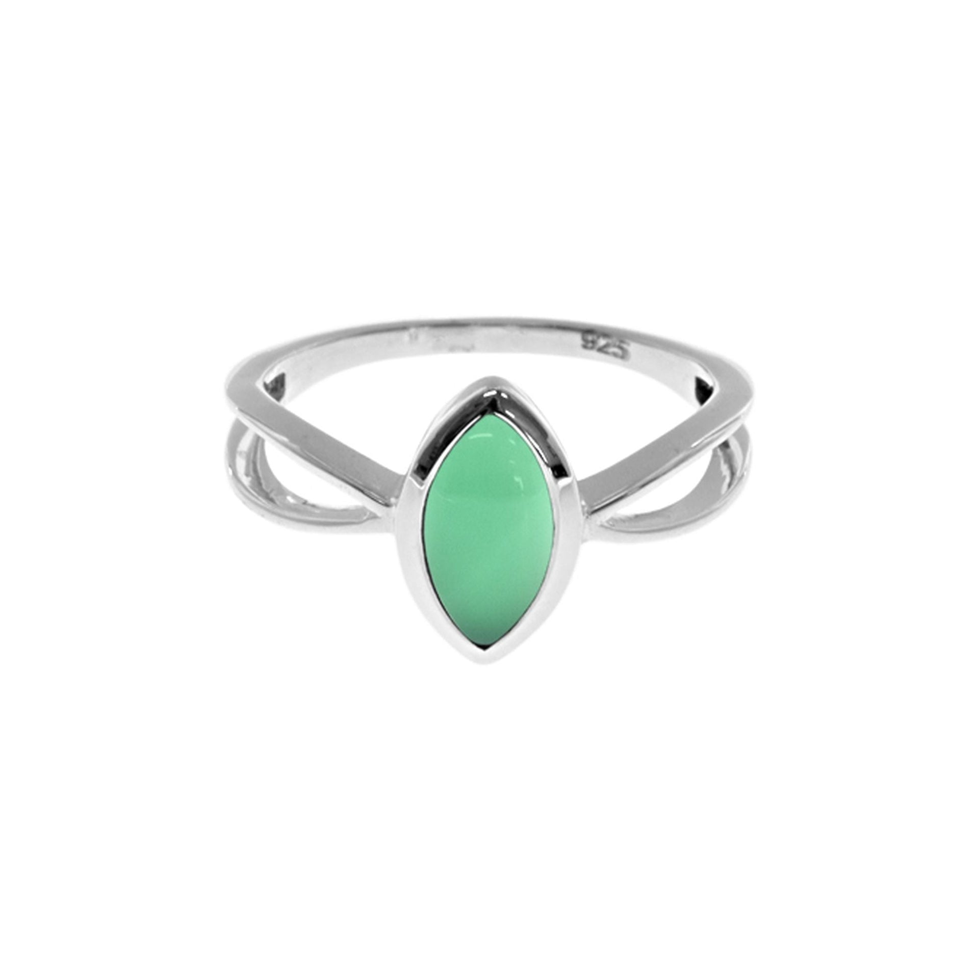 Ivy marquis green agate ring