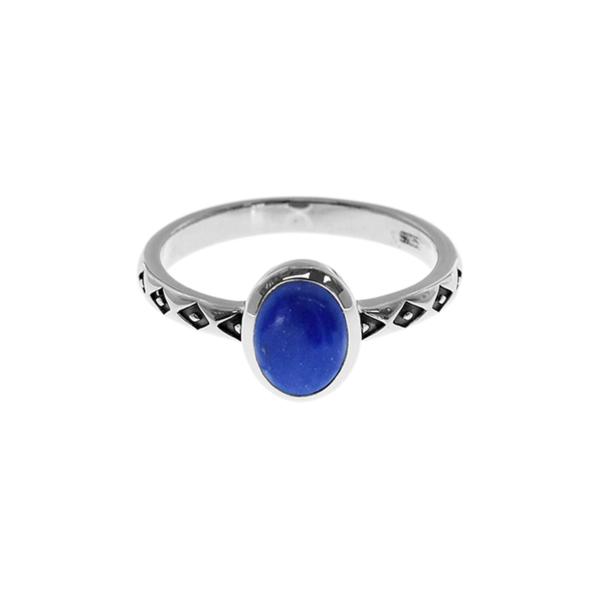 Tilly diamond dot lapis lazuli ring