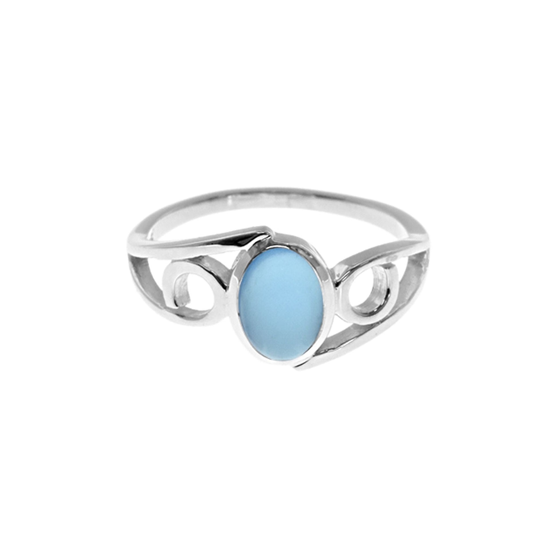 Betsy blue chalcedony loop ring