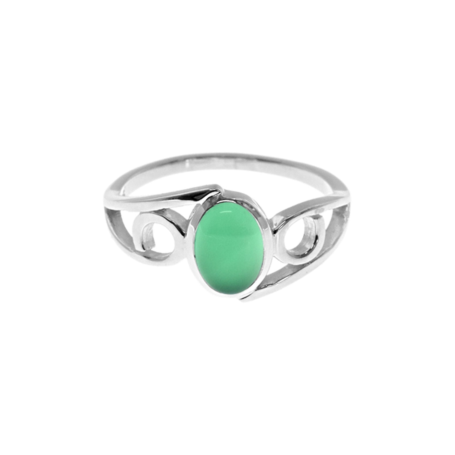Betsy green agate loop ring