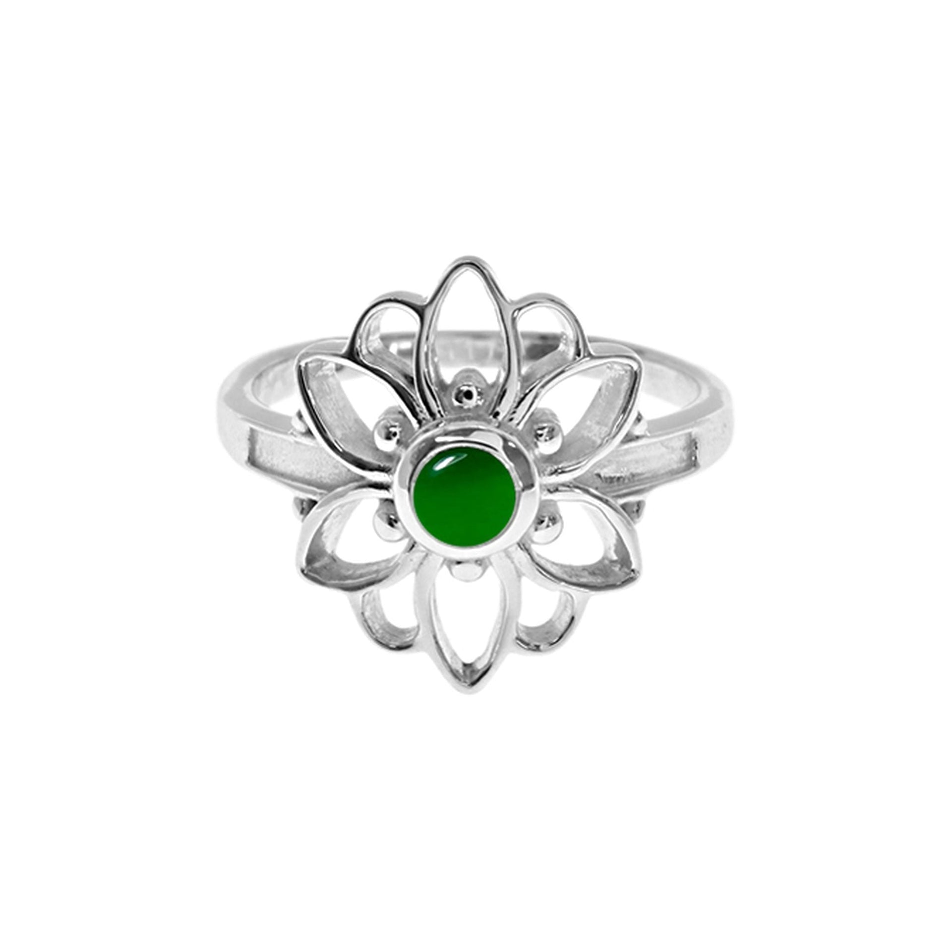 Catalina green agate mandala ring